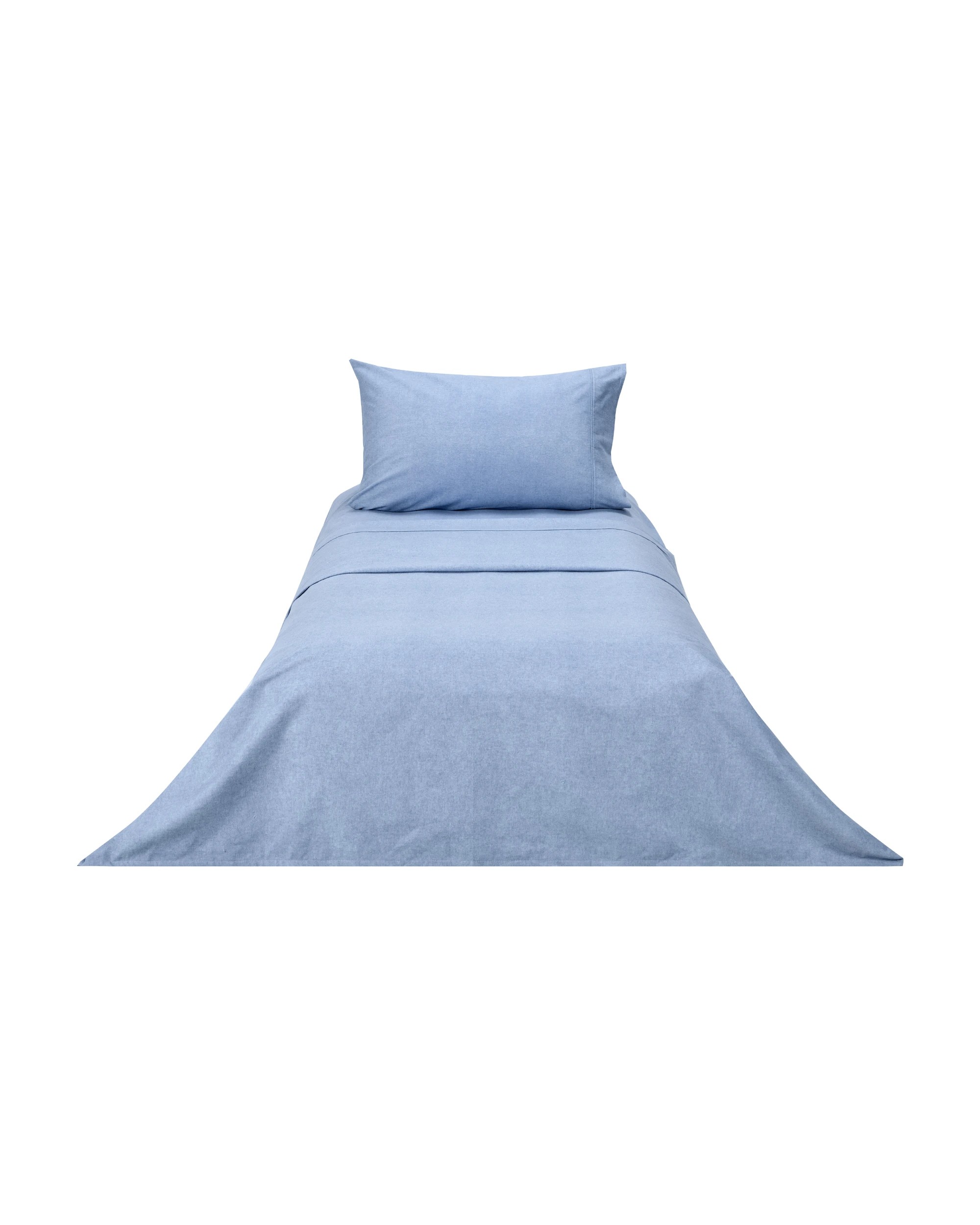 6 Marle Cotton Flannelette Sheet Set - Single Bed, Blue, 6 of 7