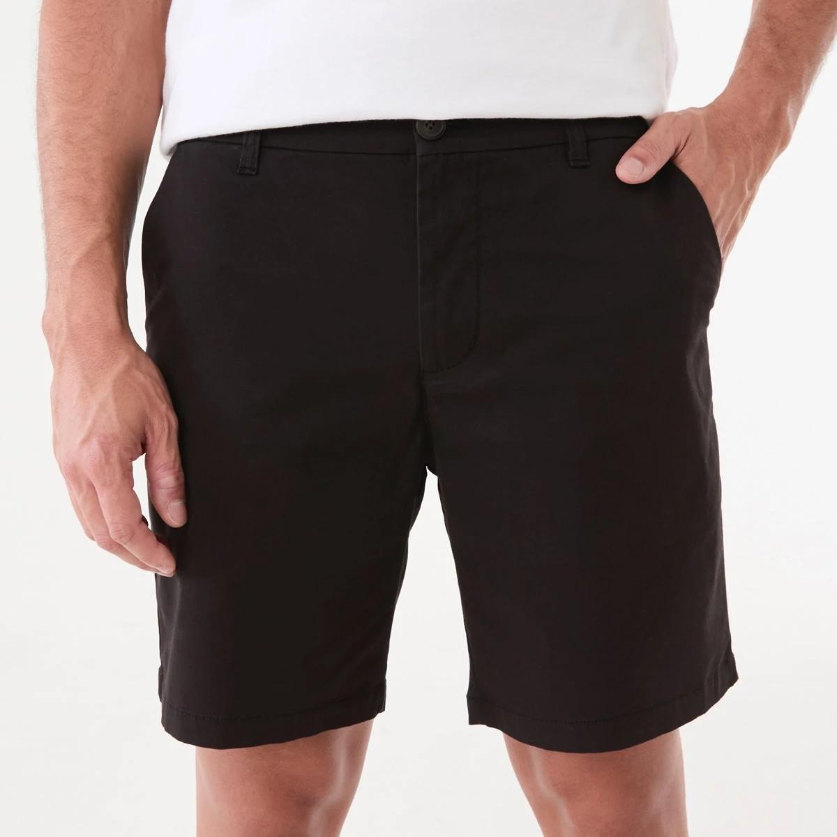 1 Slim Stretch Chino Shorts BLACK, 1 of 5
