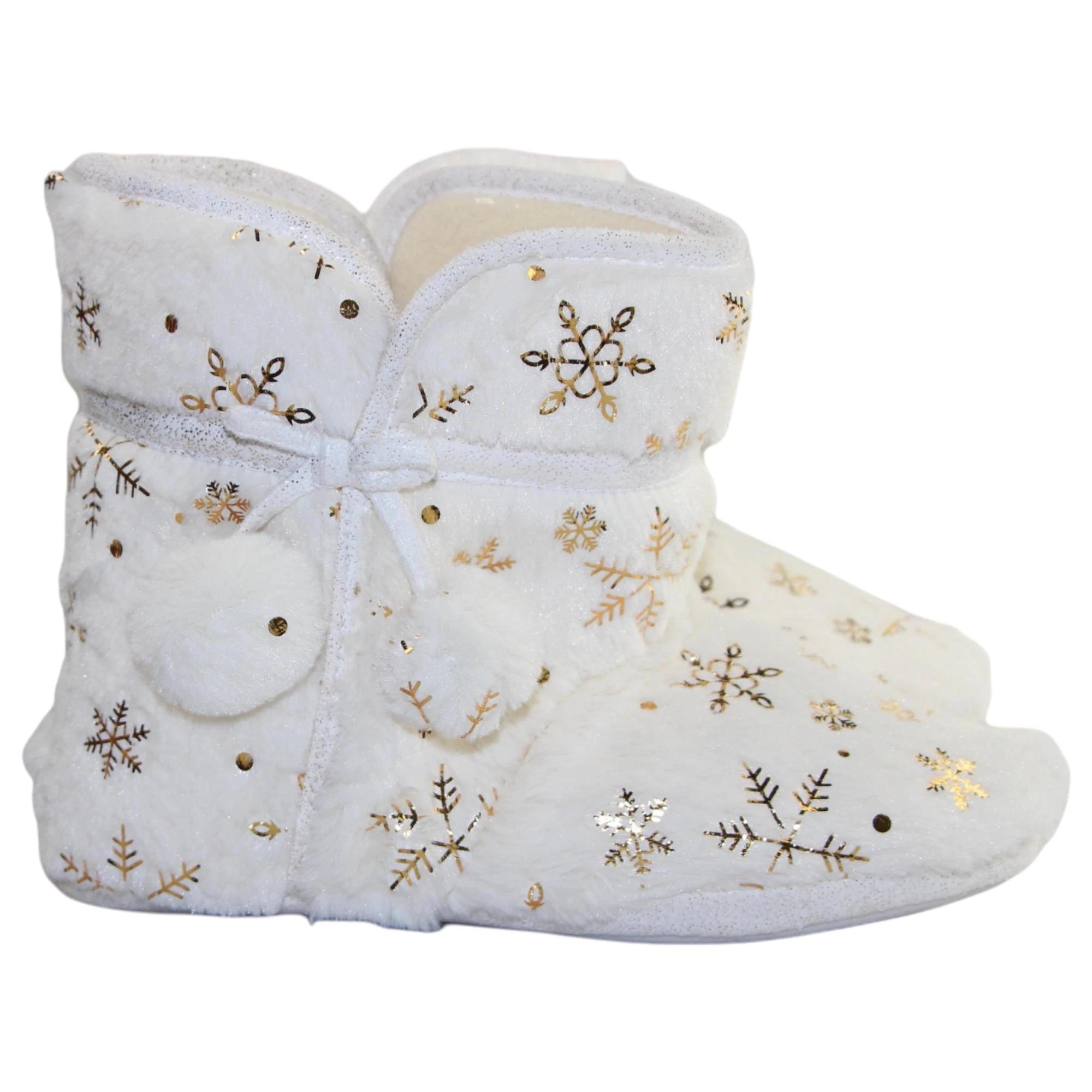 1 Bellissimo Womens Snow Boots Slippers Winter Shoes WHITE, 1 of 3