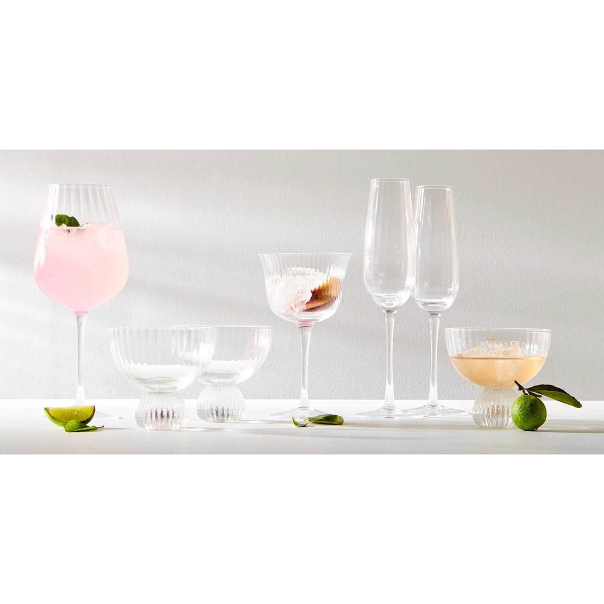 5 4 Linear Cocktail and Gin Glasses, 5 of 5