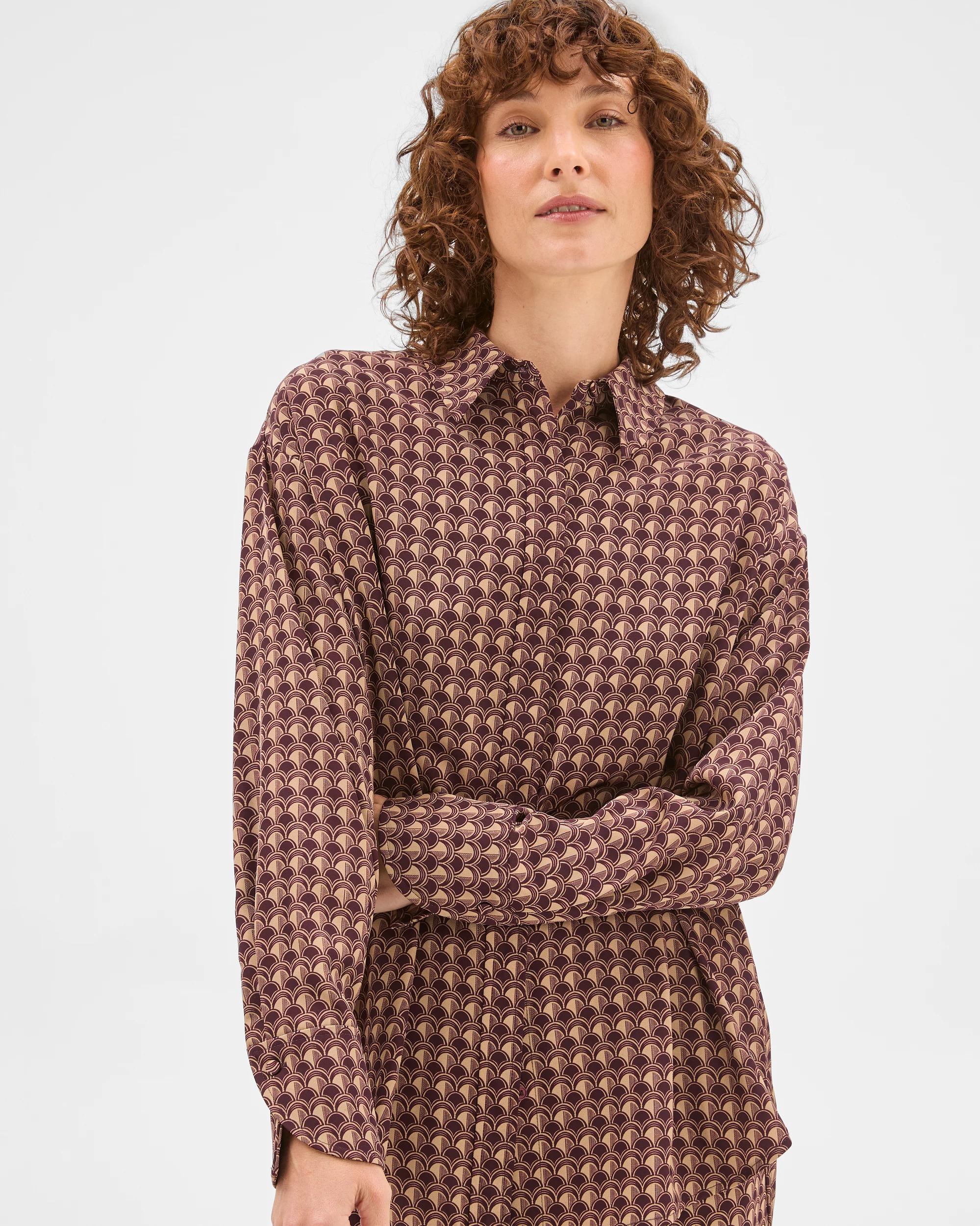 1 Preview Long Sleeve Set Dressing Shirt PINOT GEO SCARF, 1 of 6