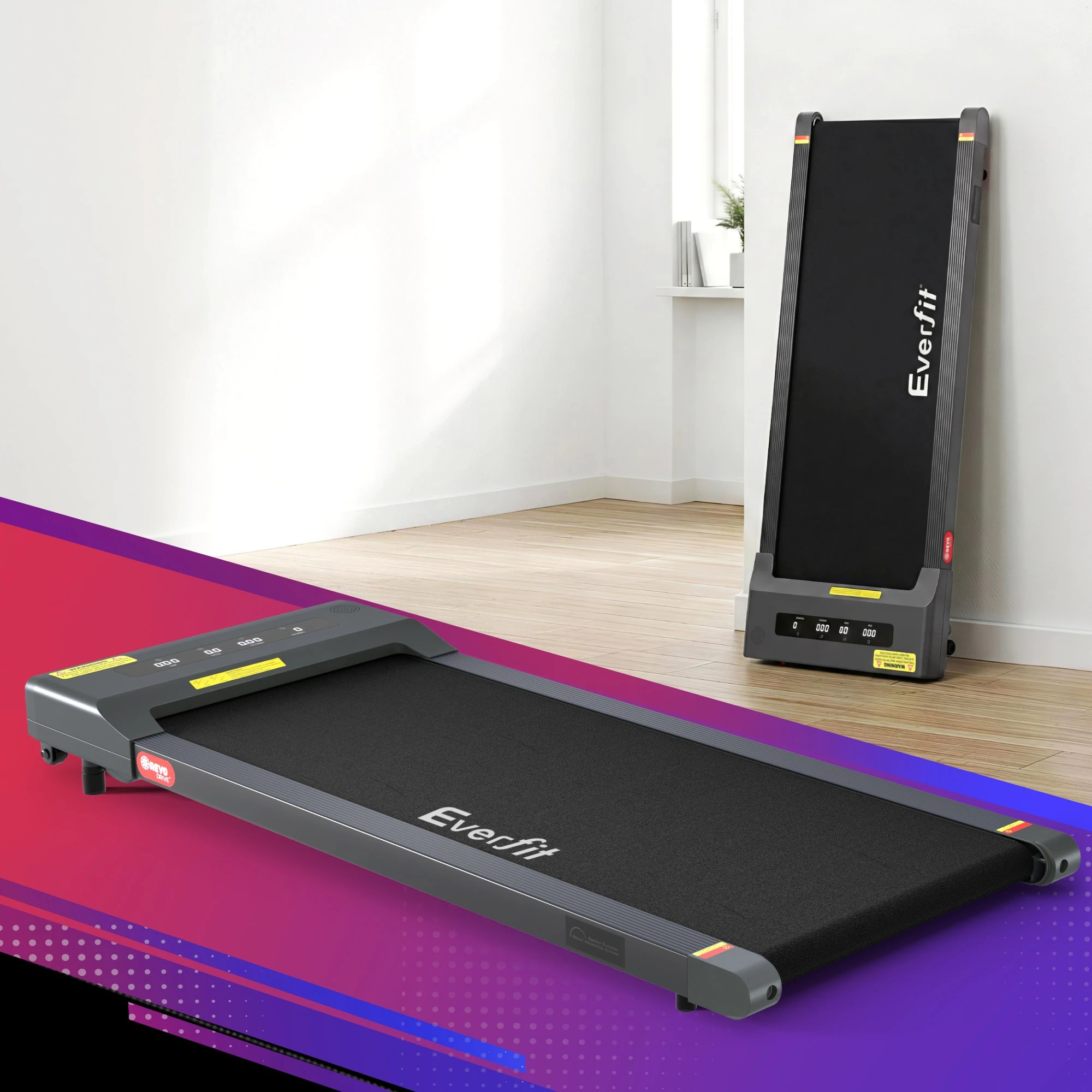 7 Everfit Treadmill Electric Walking Pad Under Desk Home Gym Fitness 400mm - Grey, 7 of 7