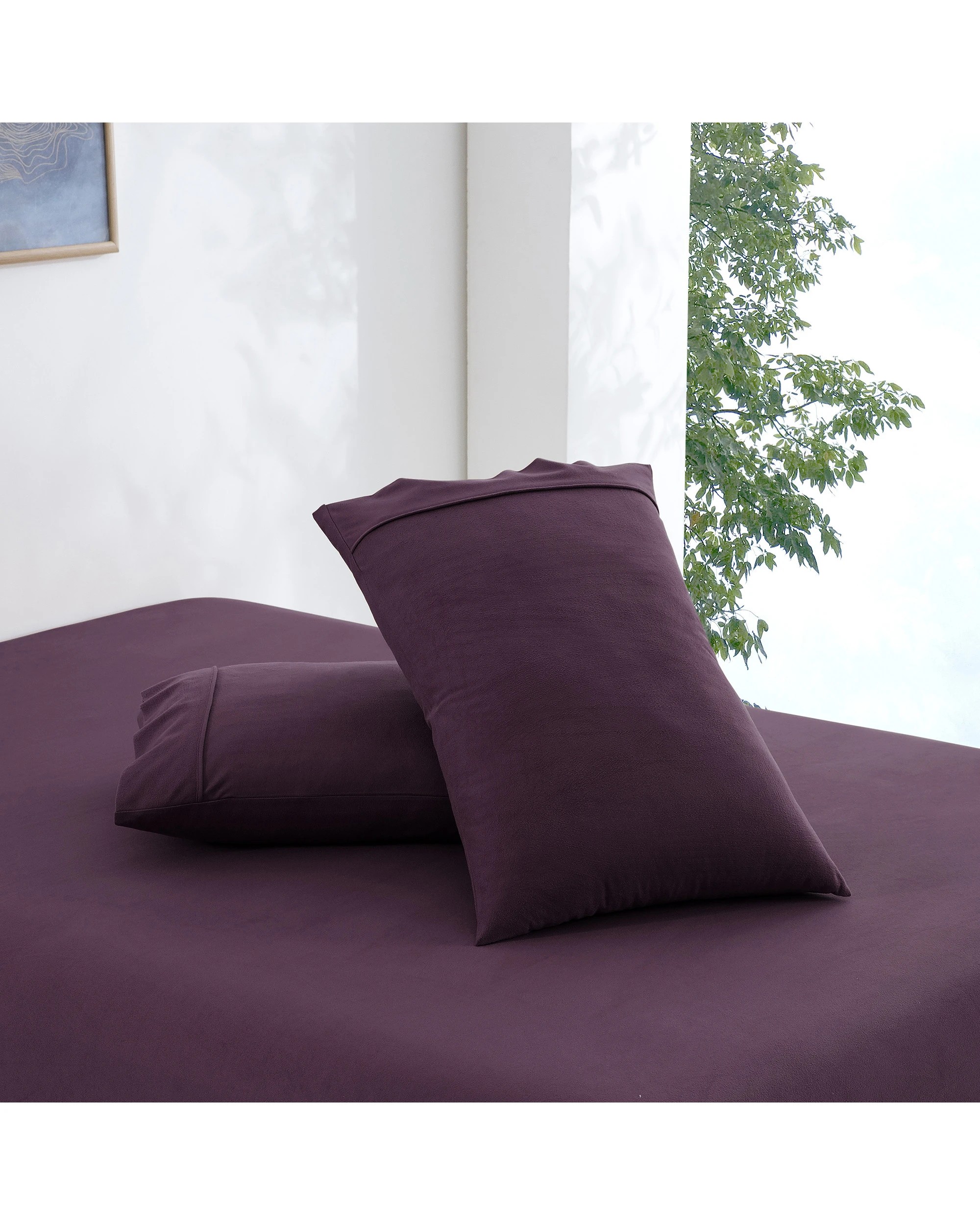 3 Dreamaker Micro Flannel Sheet Set - Single Bed - Cherry, 3 of 8