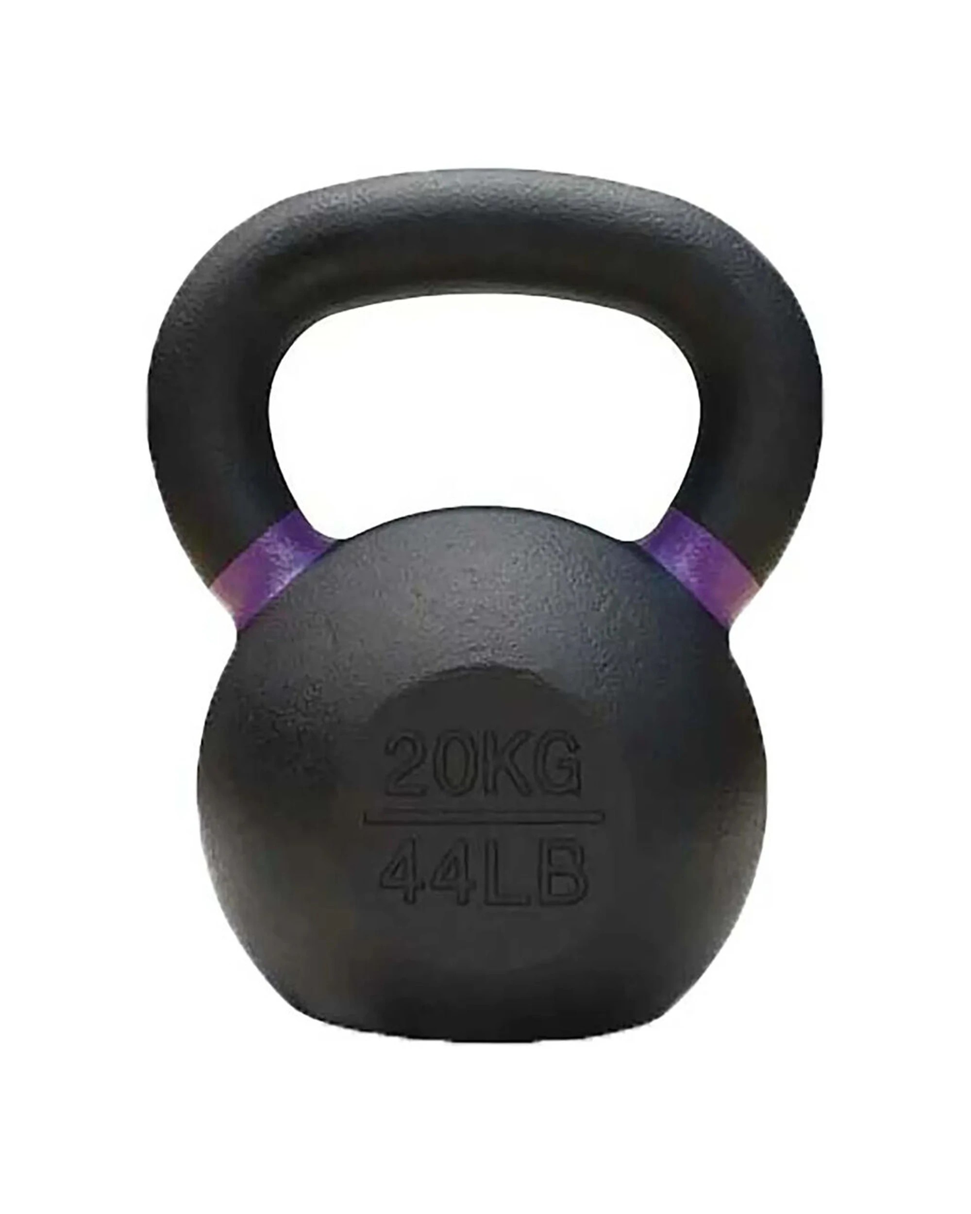 1 BODYWORX Premium Cast Iron Kettlebell 20kg Home Gym Strength Training Wide Grip - Black, 1 of 1