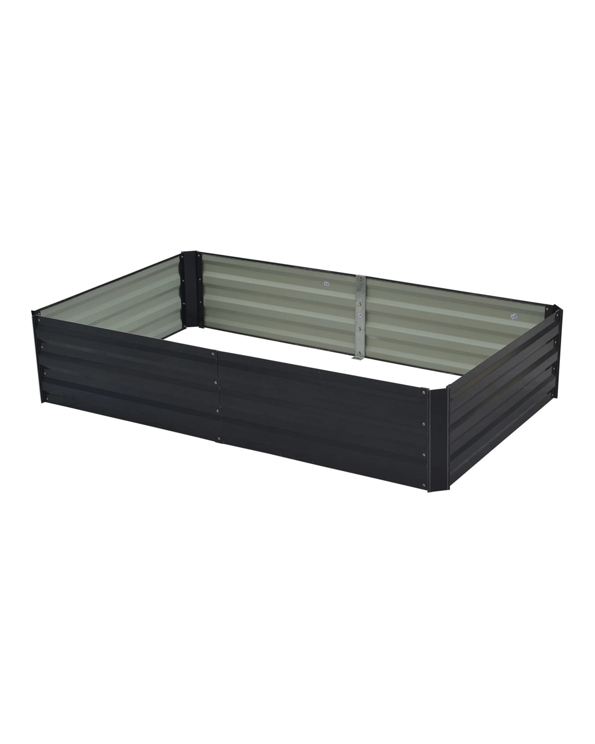 5 Wallaroo Galvanized Steel Raised Garden Bed 150 x 90 x 30cm Plants Vegetables Herbs Flowers - Black, 5 of 5