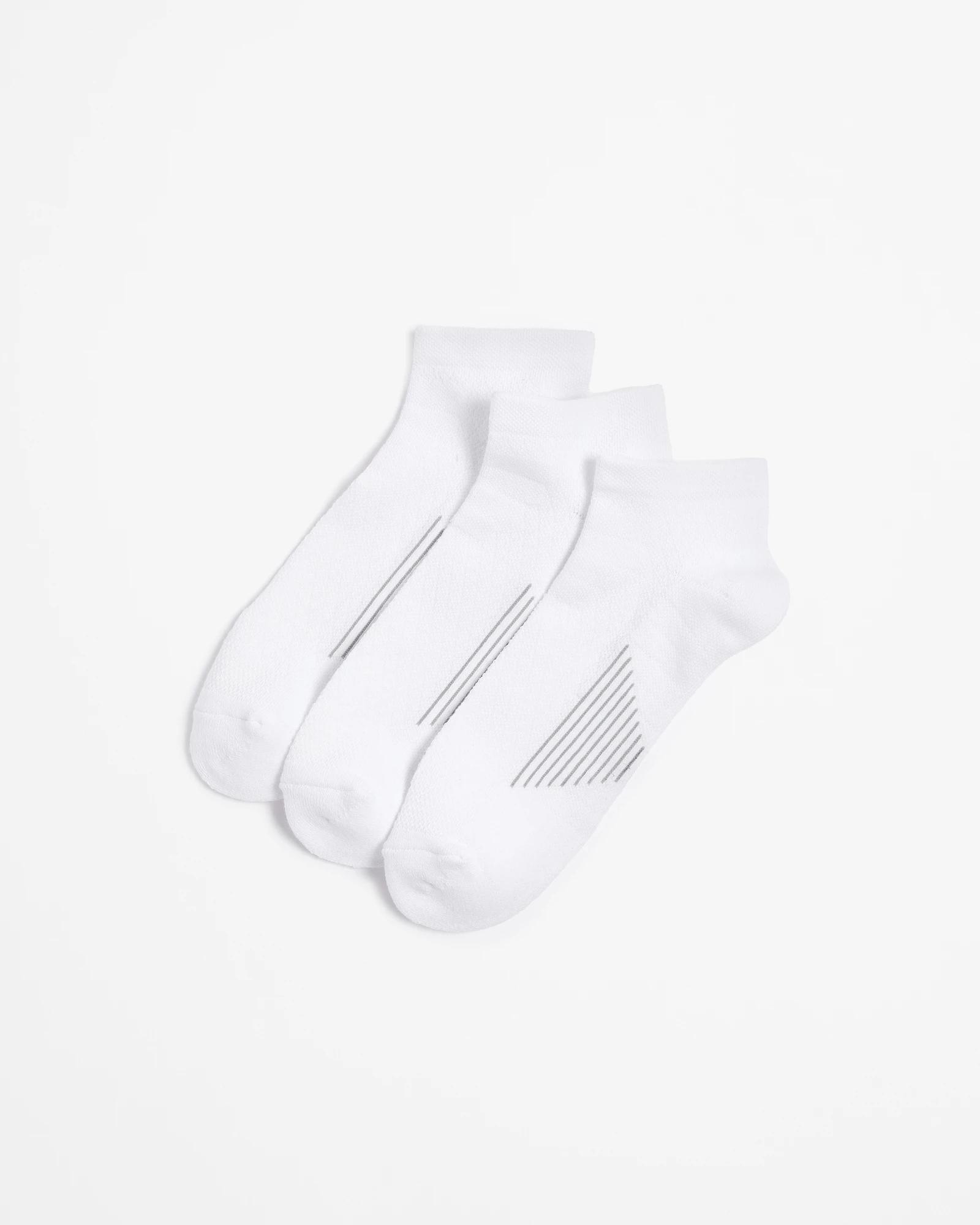 1 Australian Cotton Blend 3 Pack Performance Low Cut Socks - Maxx WHITE, 1 of 3