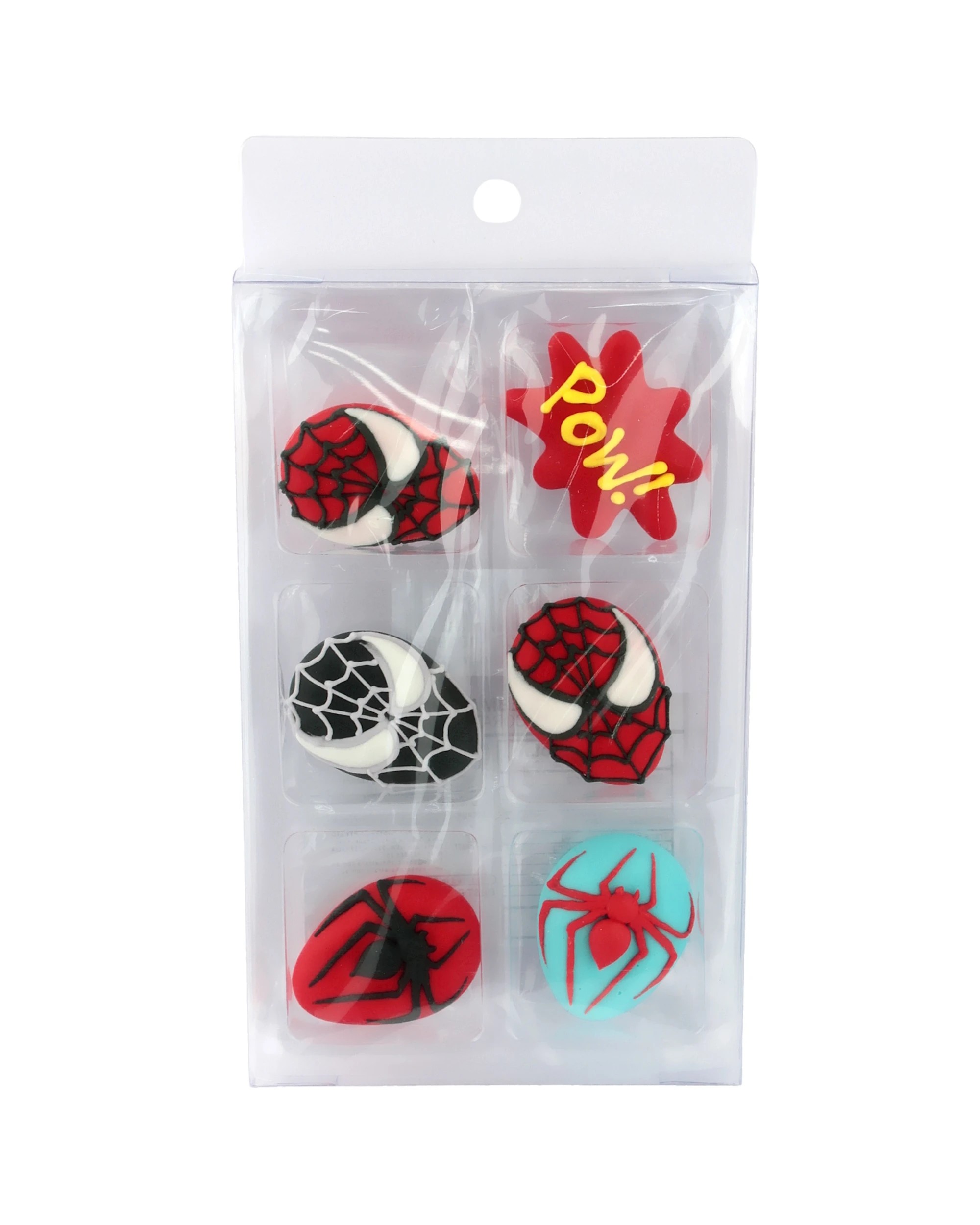 3 Marvel Spiderman Edible Sugar Cupcake Decorations Pack of 6, 3 of 3