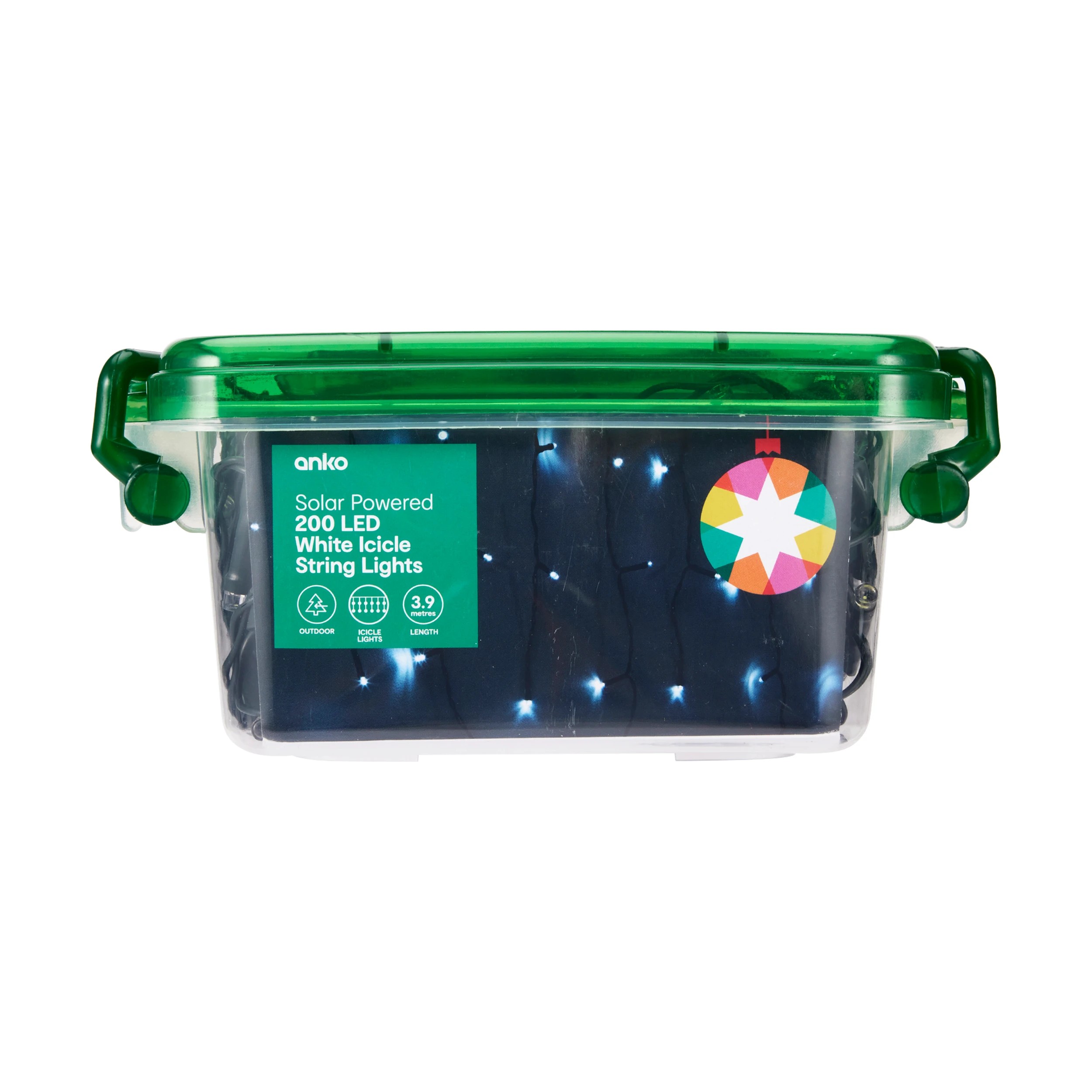 7 Solar Powered 200 LED White Icicle String Lights, 7 of 8