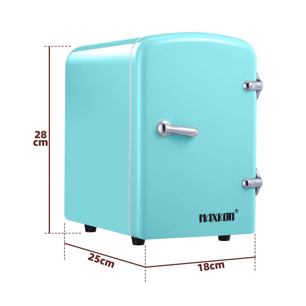 2 Maxkon Mini Fridge 4L 6 Can Portable Cooler Warmer, 2 of 4