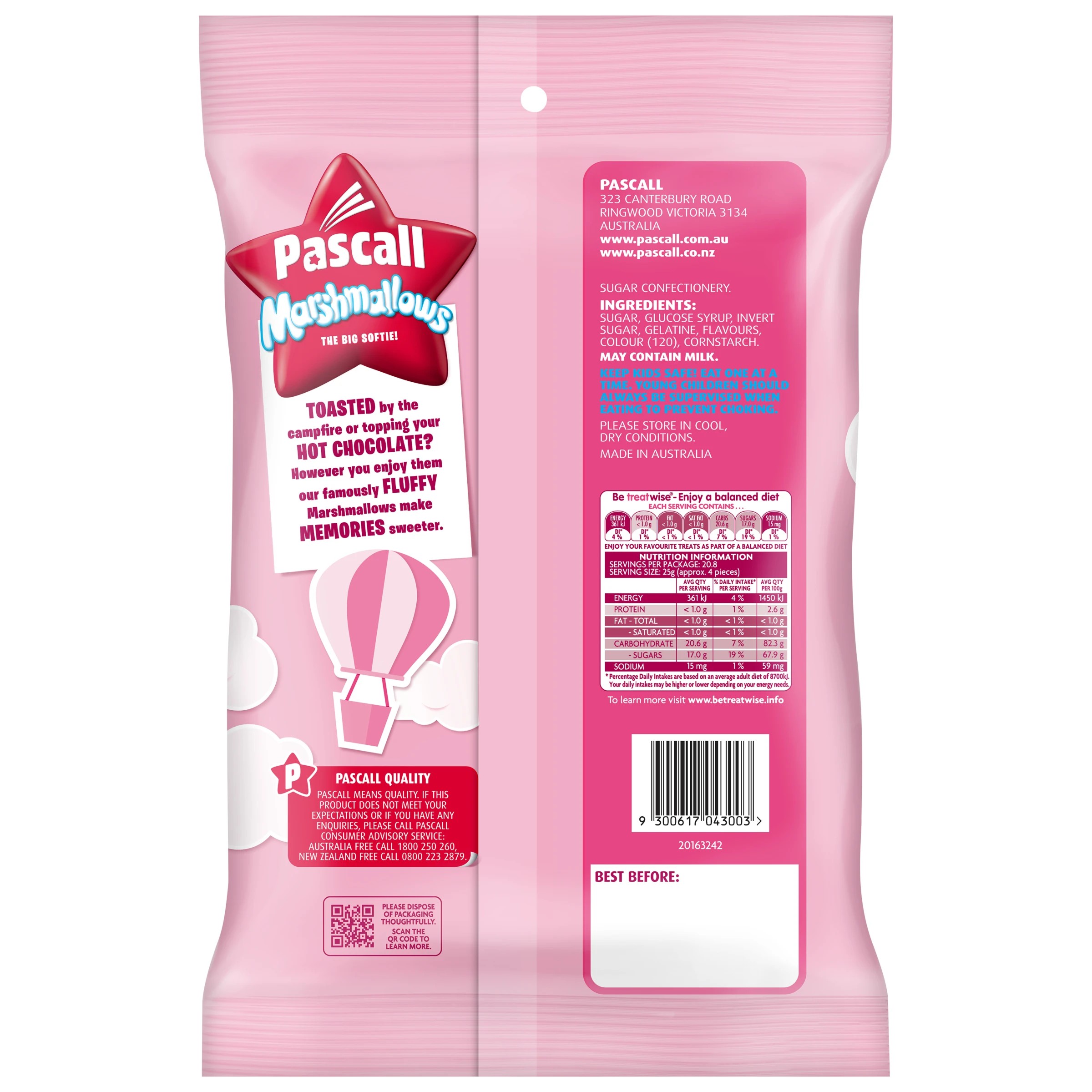 2 Pascall Pink & White Marshmallows 520g, 2 of 2