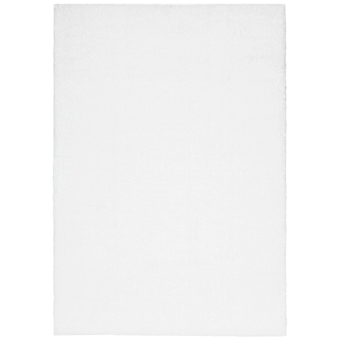 1 RUG CULTURE Sienna White Shag Rug — Power-Loomed Polypropylene, 5 cm Pile - White, 1 of 7
