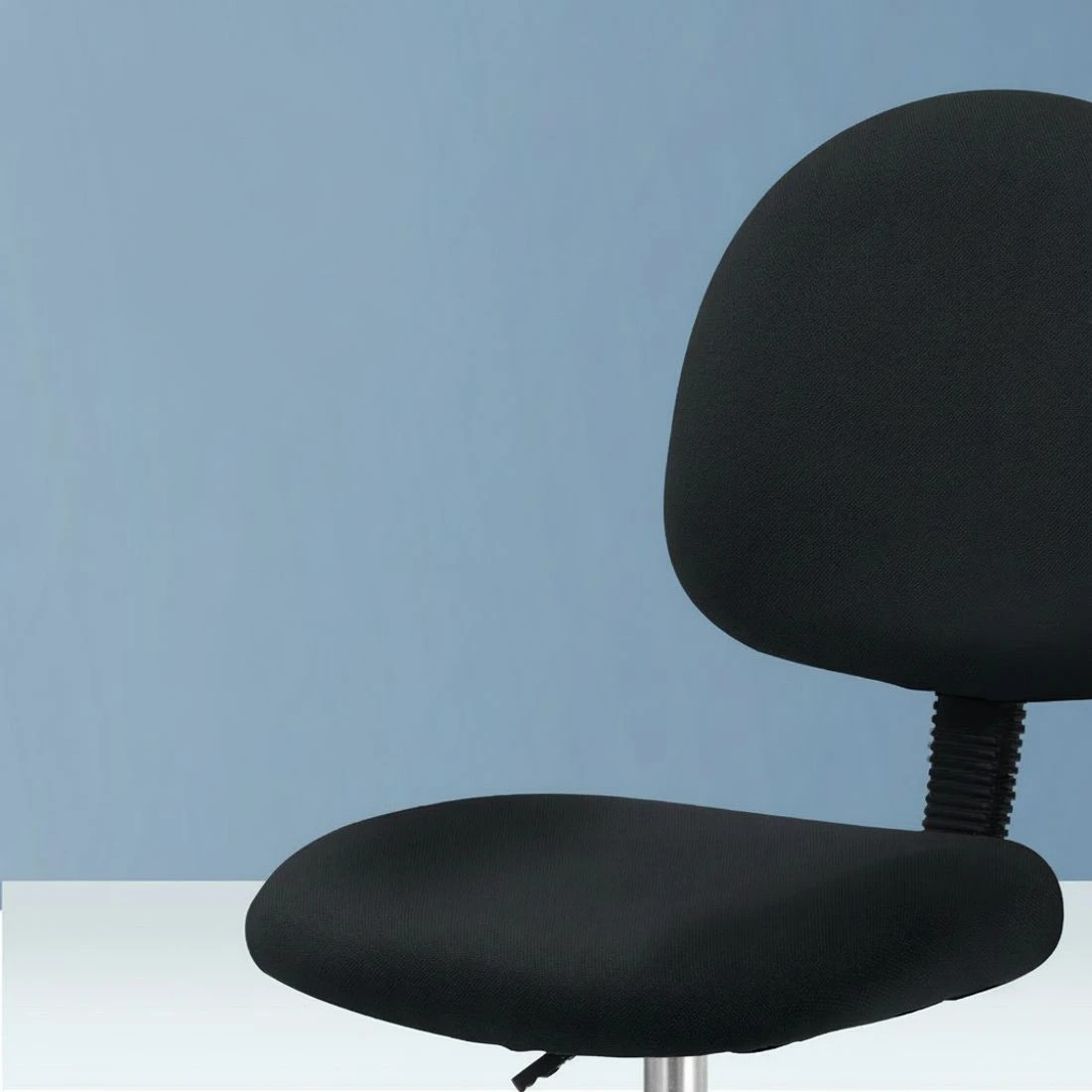 4 Artiss Office Chair Drafting Stool Fabric Chairs - Black, 4 of 6