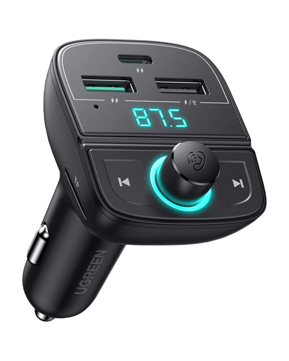 UGREEN Bluetooth FM Transitter and Car Charger Black