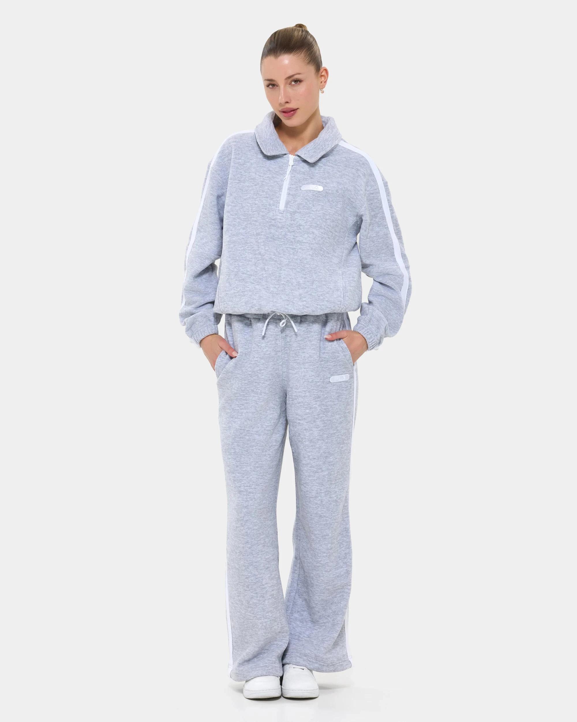 2 Fila Victoria Polar Fleece Trackpants GREY MARLE, 2 of 4