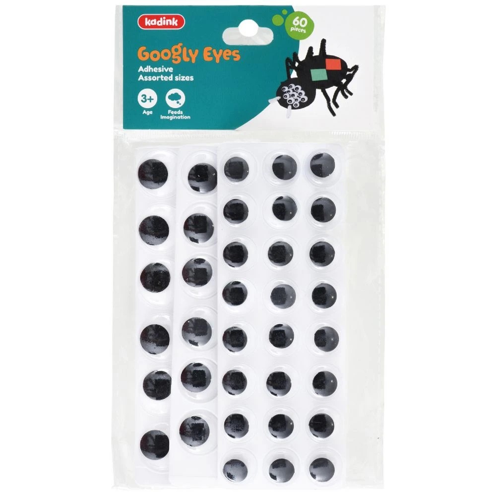 1 Kadink Adhesive Googly Eyes 60 Pack, 1 of 4