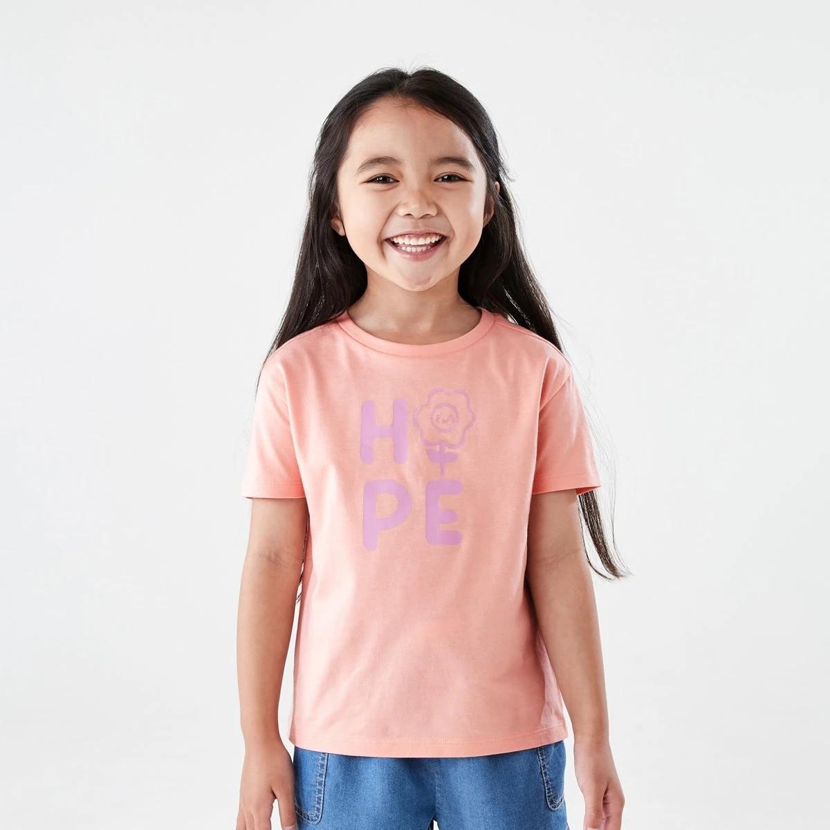 1 Printed T-shirt BLOOMING HOPE APRICOT BLUSH, 1 of 6