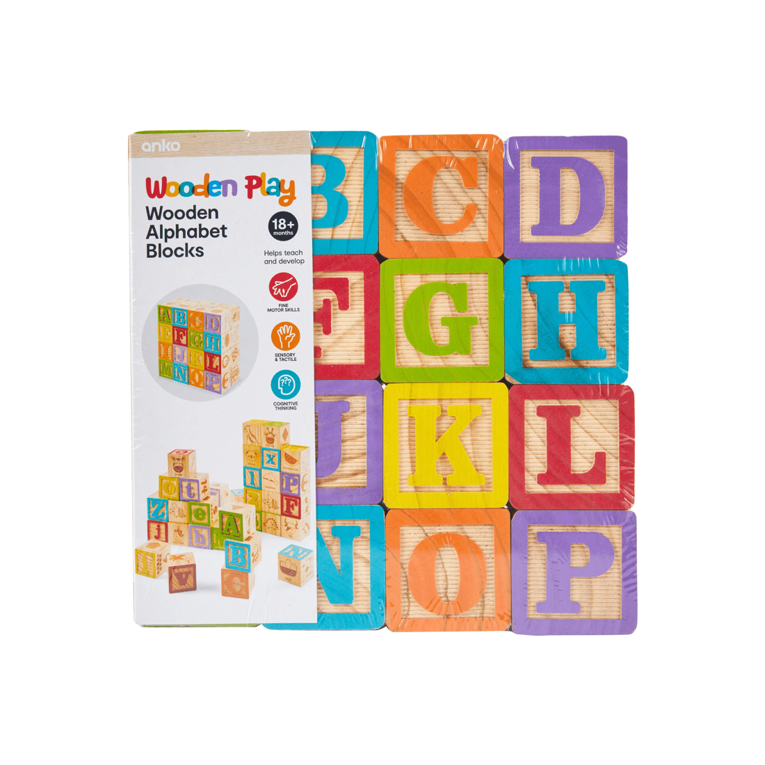 8 Wooden Alphabet Blocks, 8 of 8