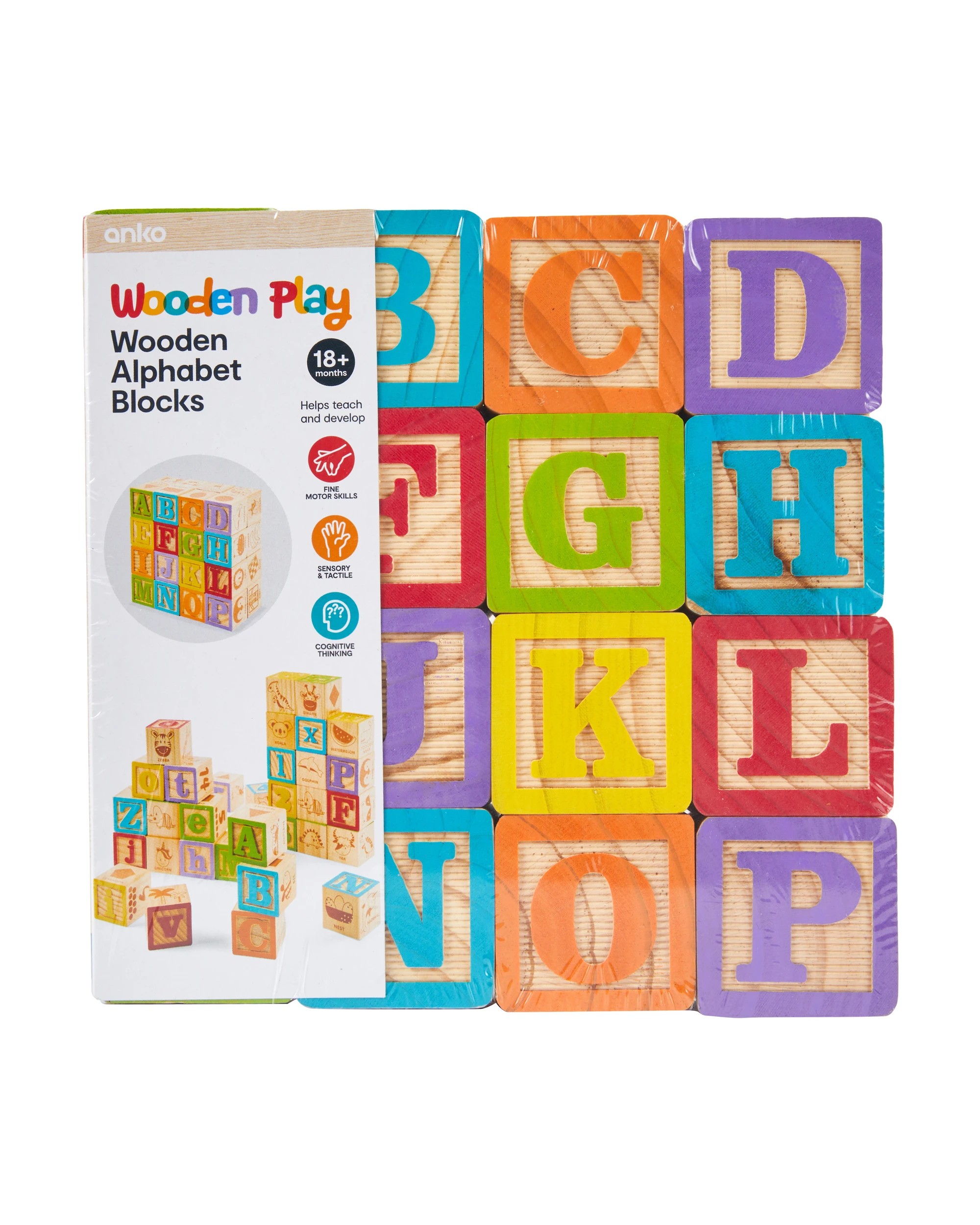 8 Wooden Alphabet Blocks, 8 of 8