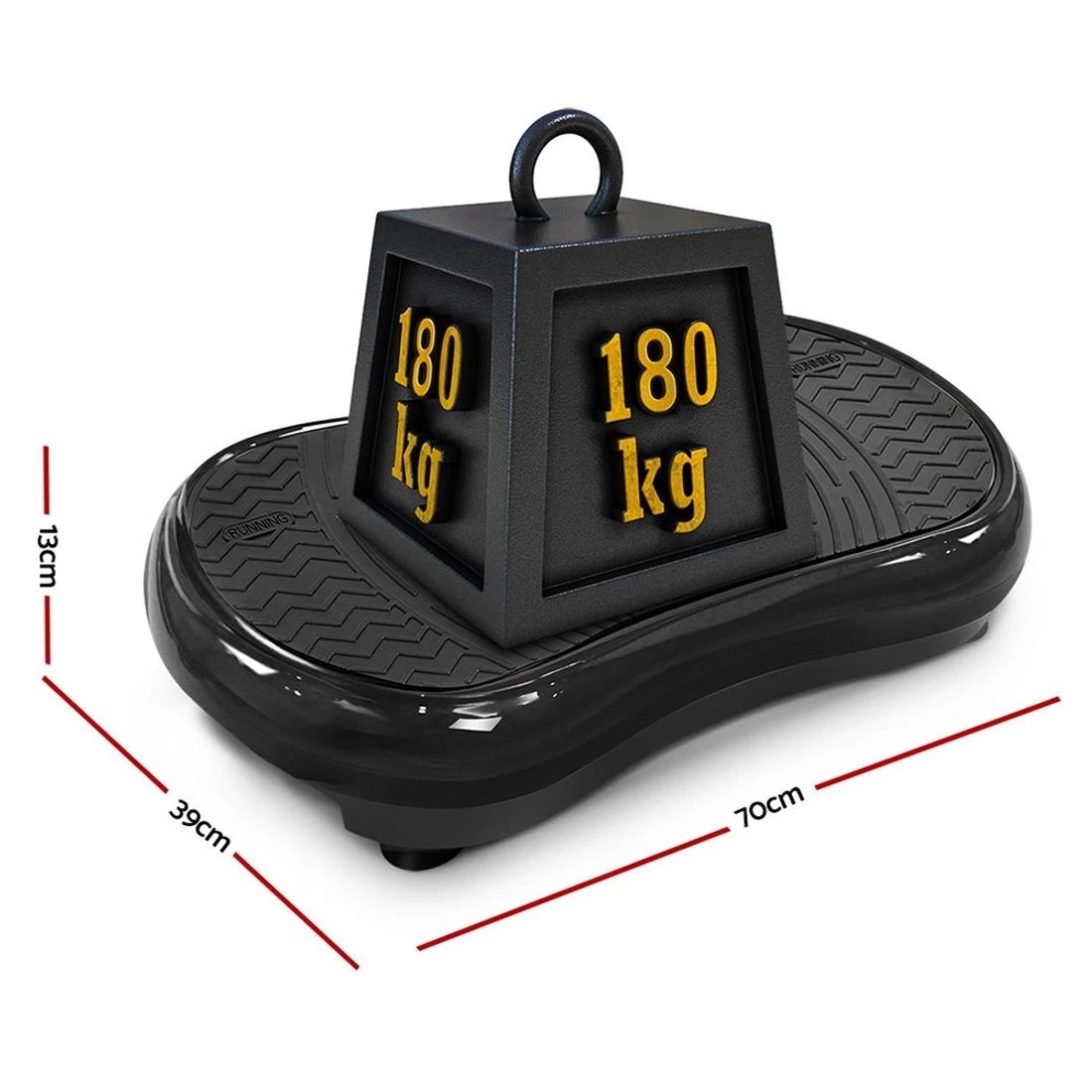 2 Everfit Vibration Machine Platform Vibrator Resistance Rope Home Fitness - Black, 2 of 9