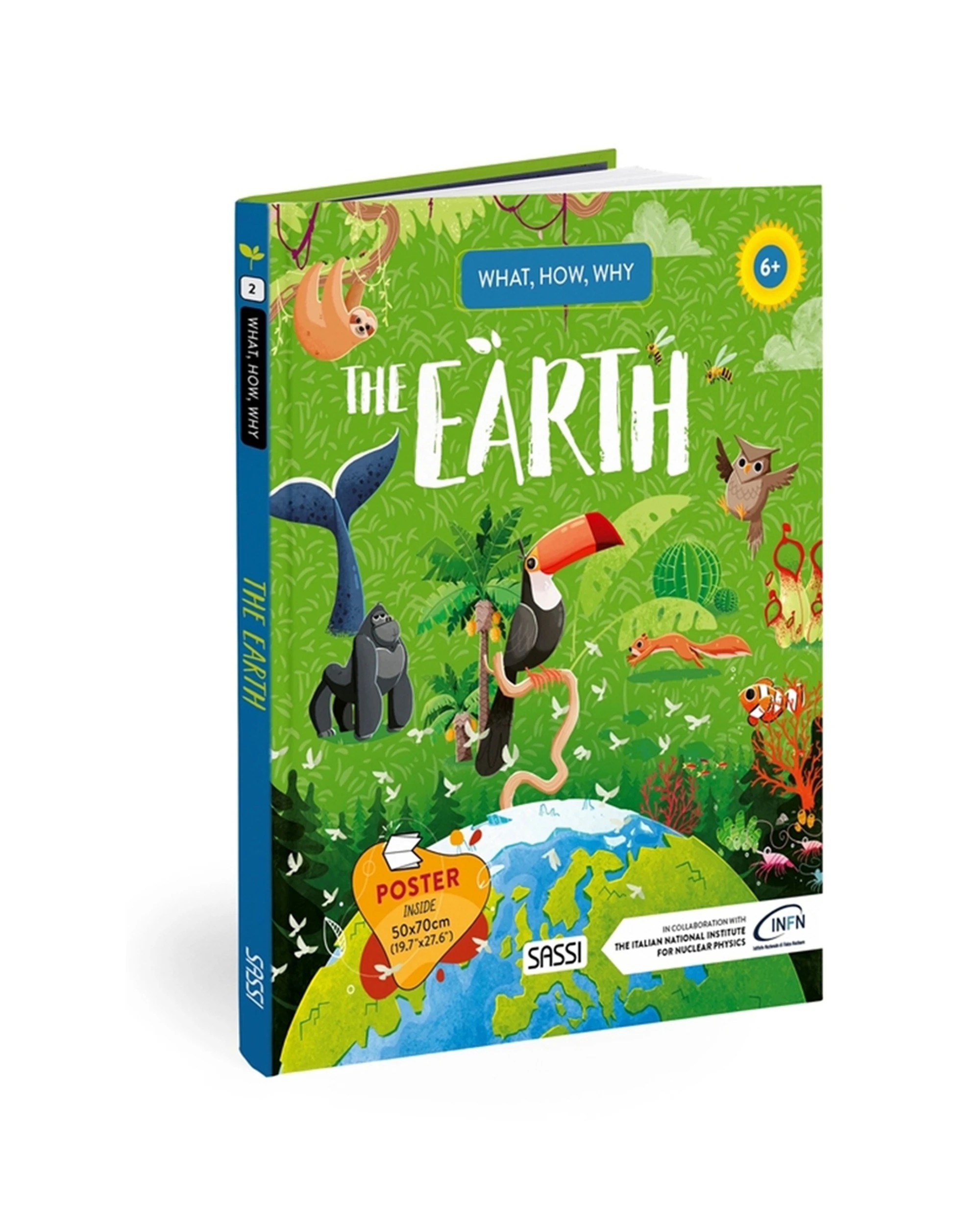 1 Sassi Book & Poster Kids Children What How & Why Earth - Multi, 1 of 3