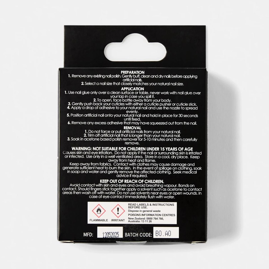 2 OXX Cosmetics 24 Pack Artificial Nails with Adhesive - Short Square Shape, Daisies, 2 of 5