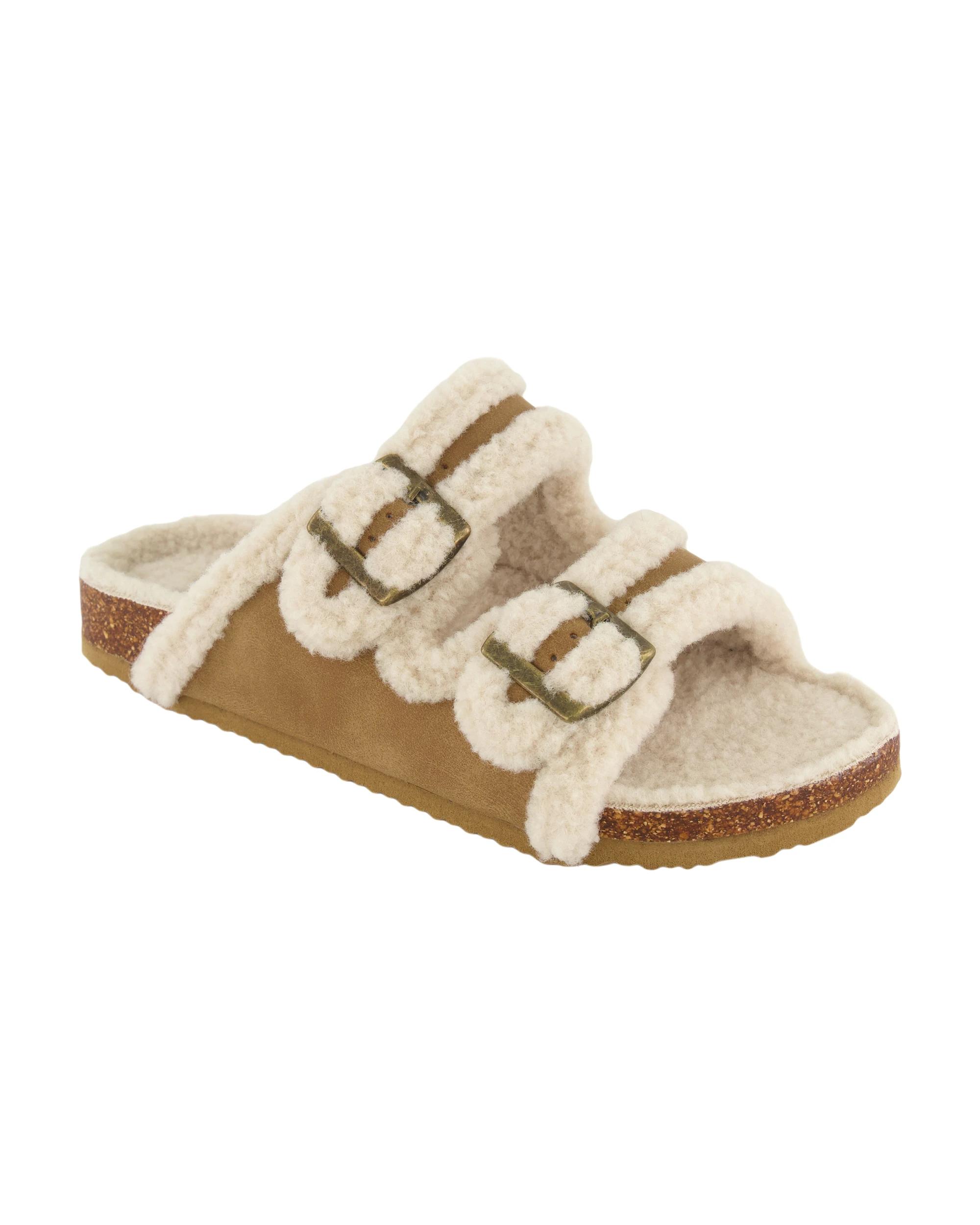 1 Lined Footbed Slides Chestnut, 1 of 3