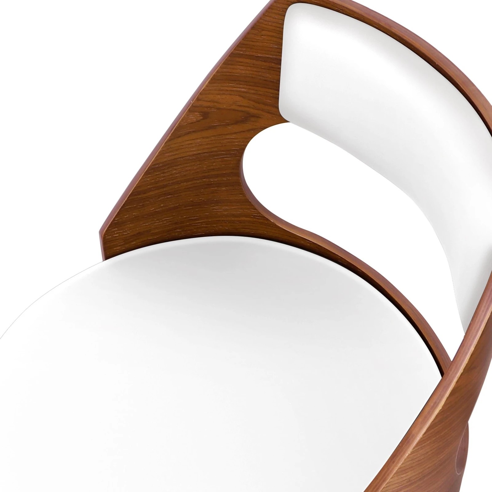 4 Alfordson 4x Swivel Bar Stools Eden Kitchen Wooden Dining Chair - White, 4 of 10