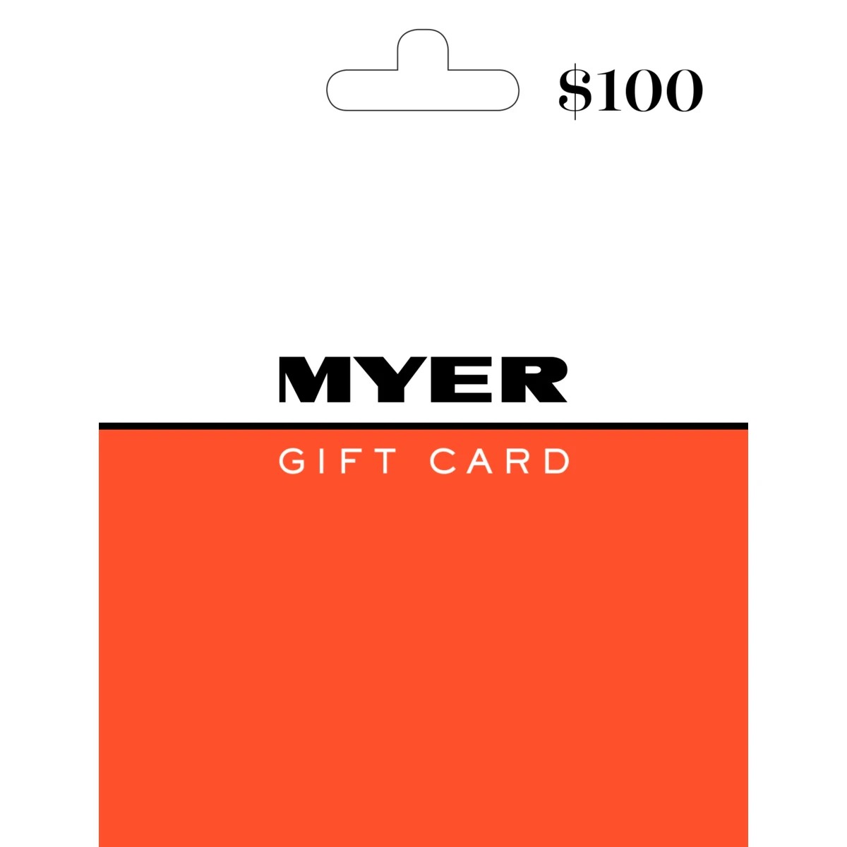 1 MYER $100 Gift Card