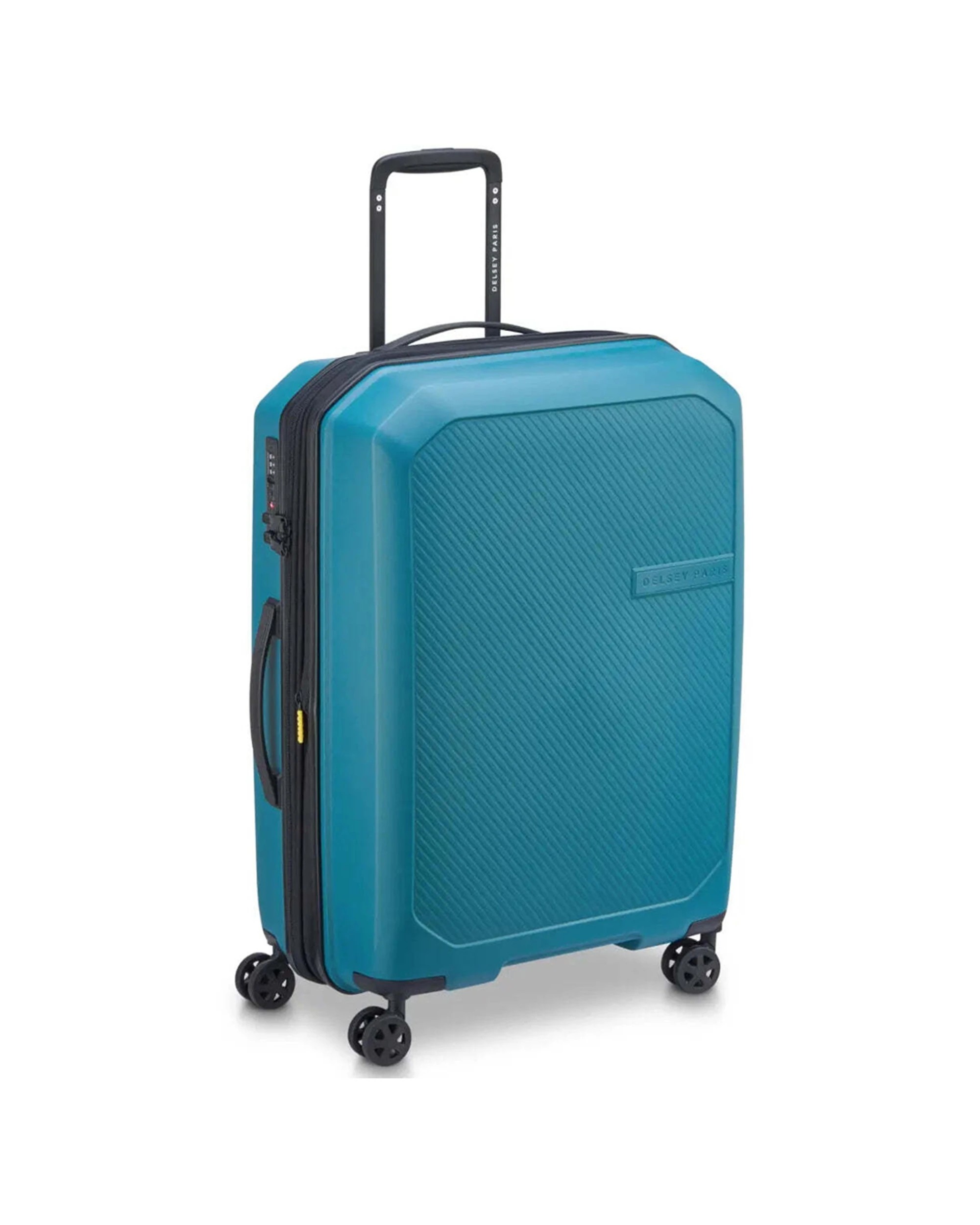3 Delsey Anvers 65.5 cm 4 Wheel Expandable Suitcase TSA Lock Matte Finish Teal - Blue, 3 of 8