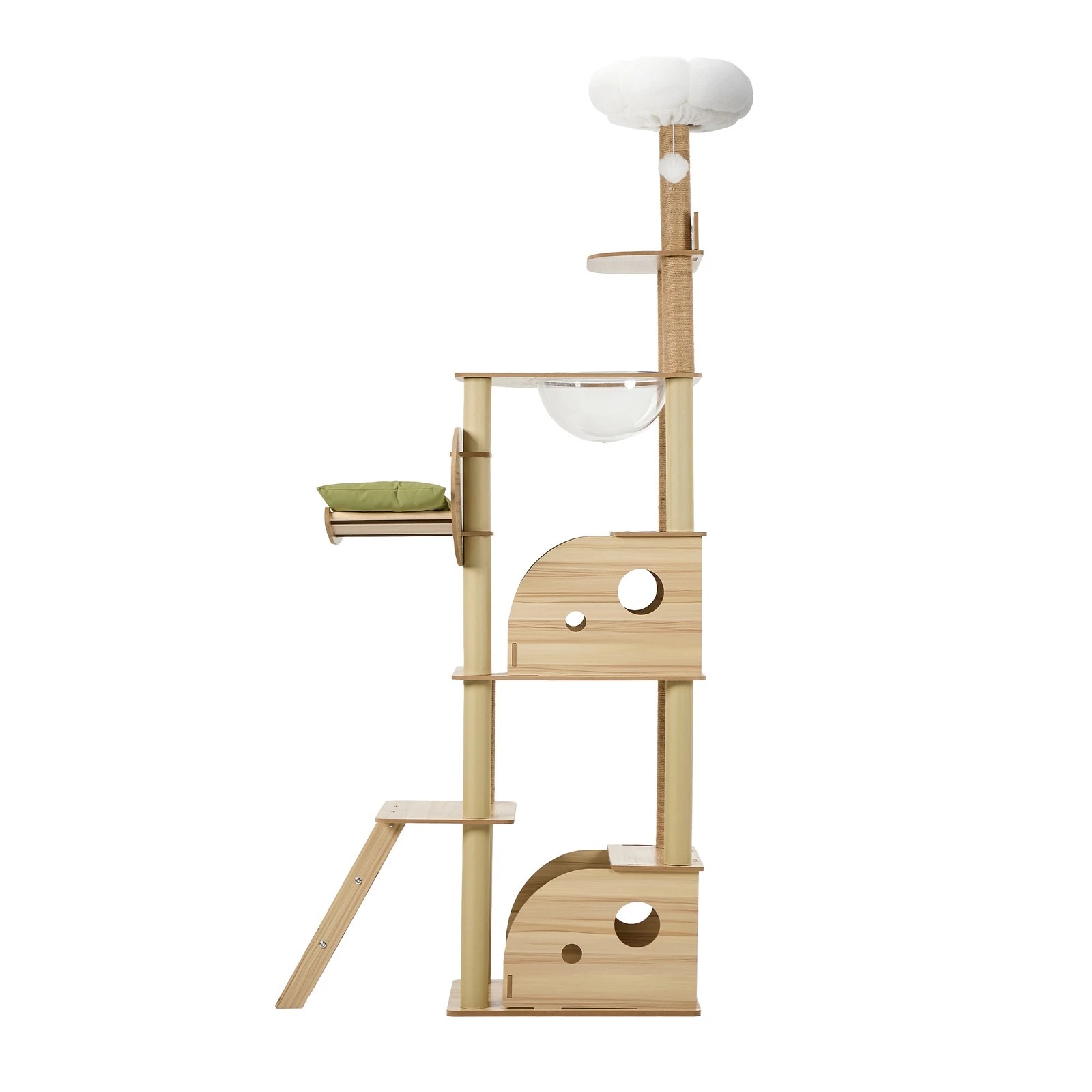 6 Alopet Cat Tree Tower Scratching Post Scratcher Condo House Bed Furniture 203cm - Natural, 6 of 7