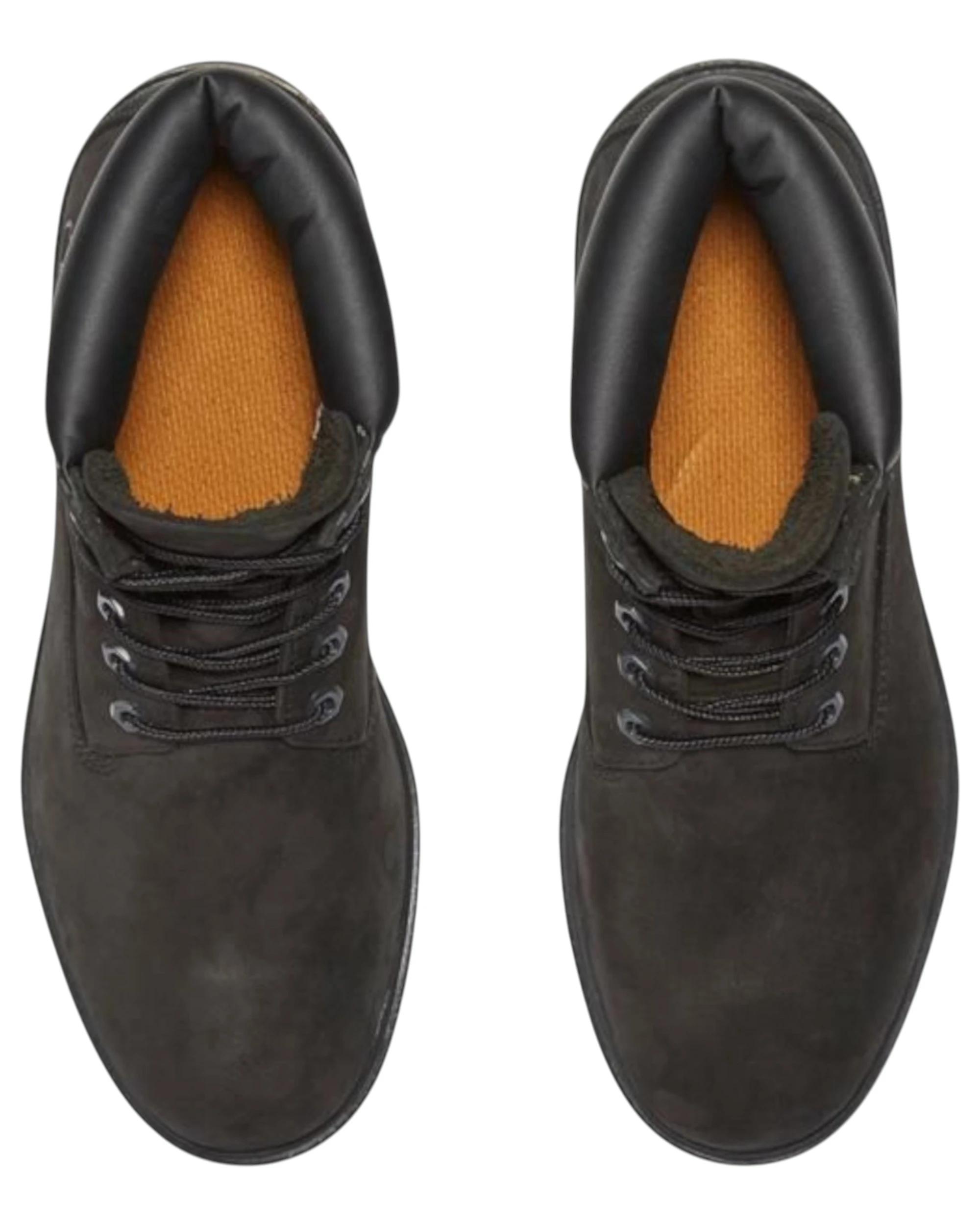 6 Timberland Mens 6-Inch Black Nubuck Classic Waterproof Boots BLACK NUBUCK, 6 of 8