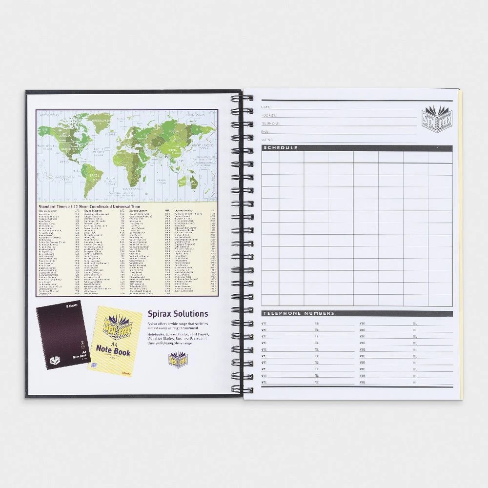 3 Spirax A4 Hard-Covered Notebook 200 Page Black, 3 of 5