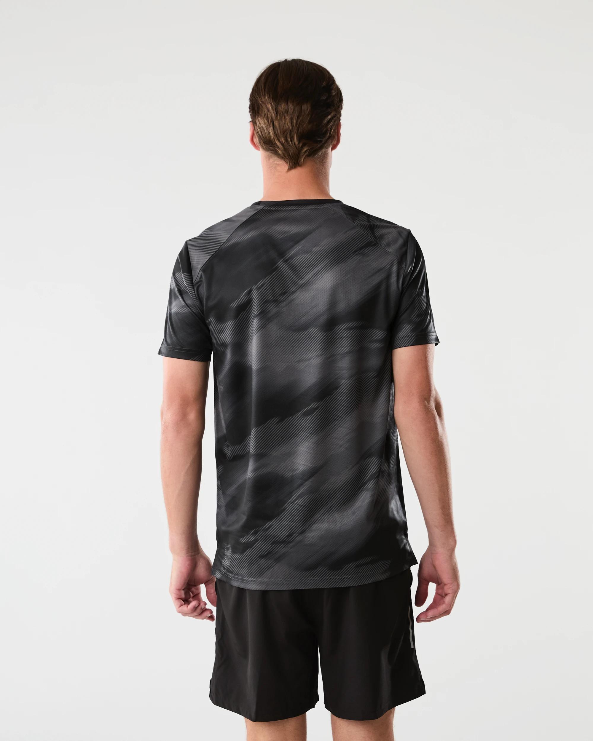 3 Active Mens Printed T-shirt Blaze Blk, 3 of 6