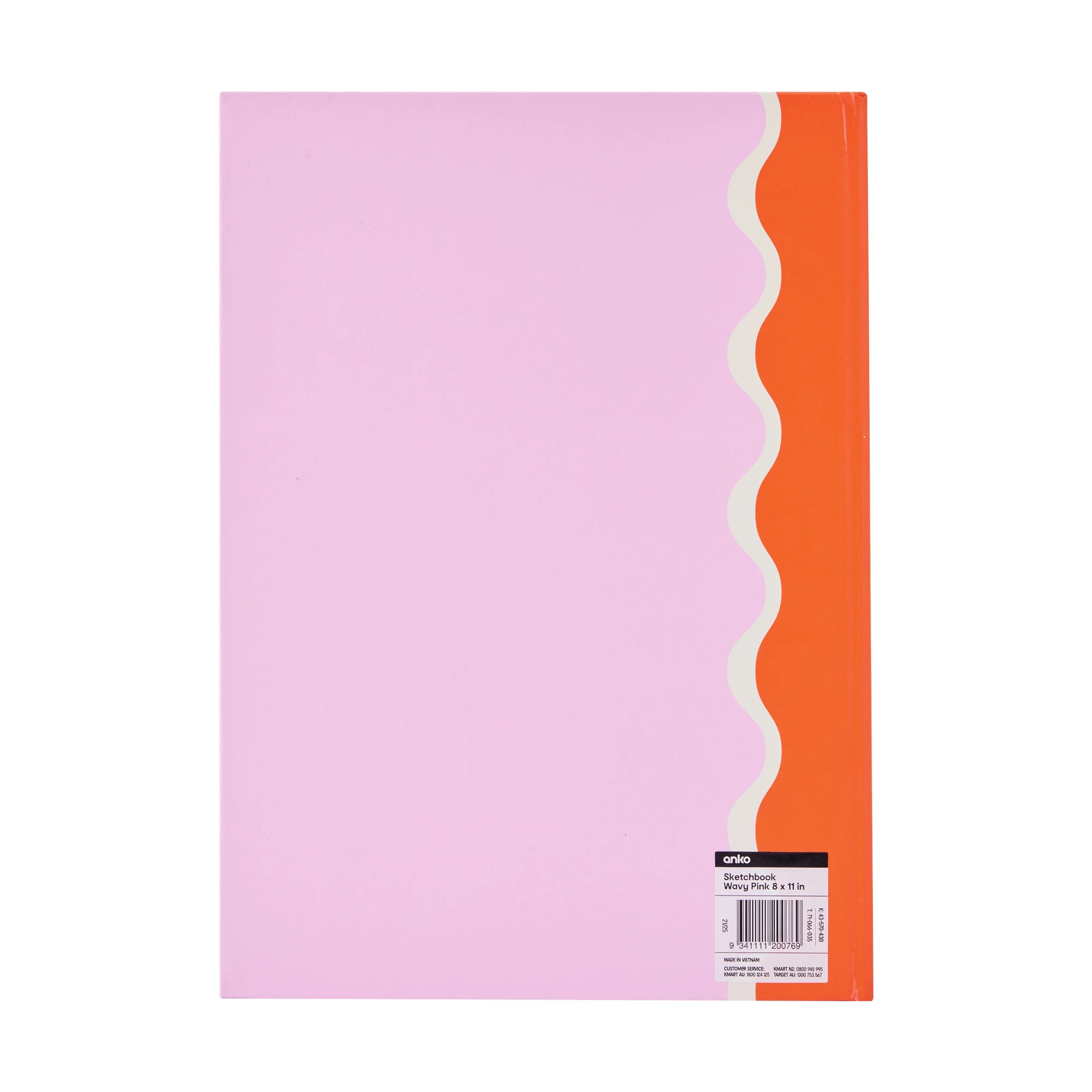 4 8in. x 11in. Wavy Sketchbook - Pink, 4 of 4
