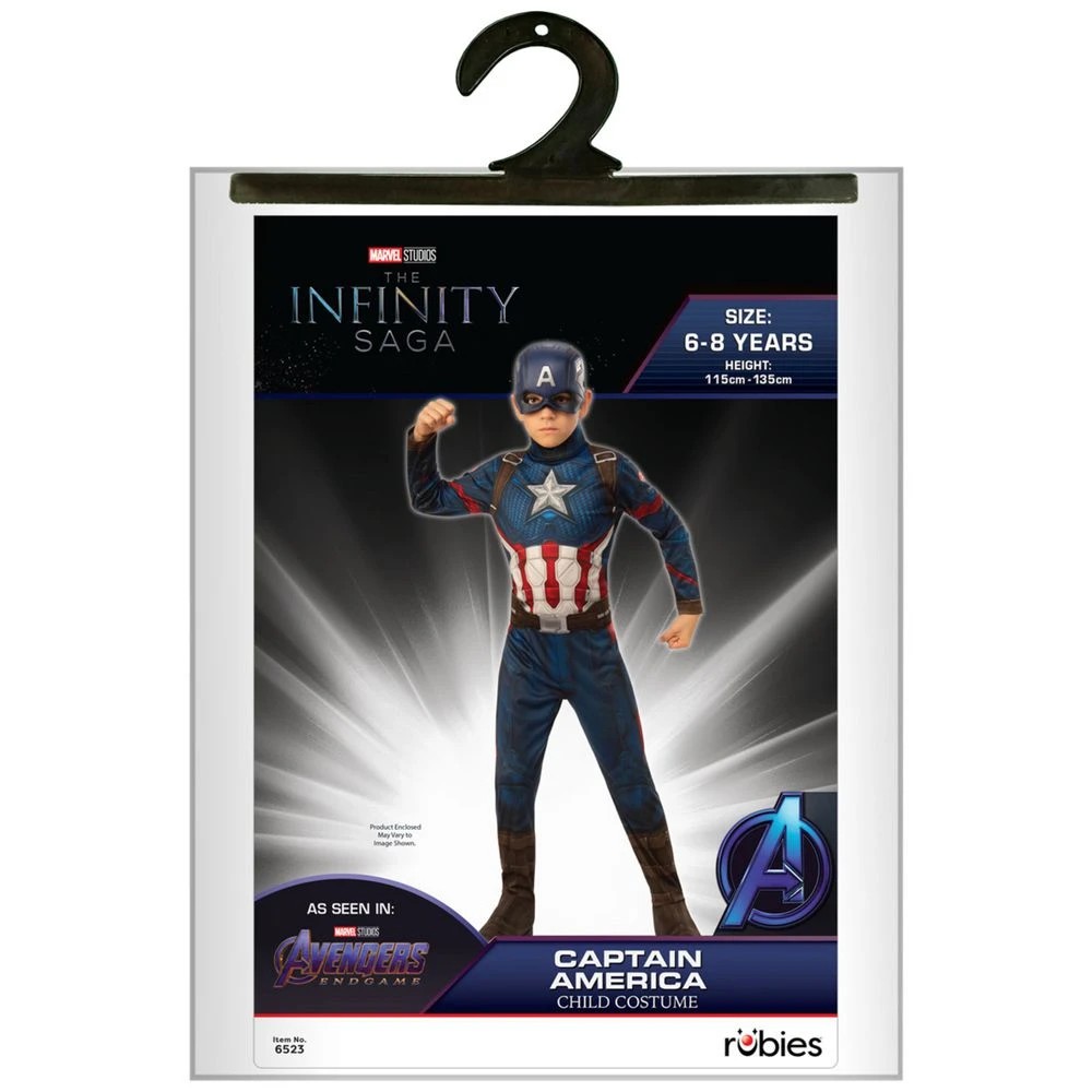 4 Rubies Captain America Costume 6-8 Years, 4 of 4