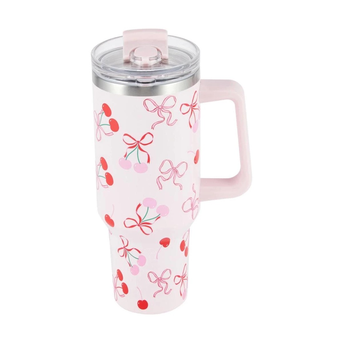 3 1.18L Cherry and Bow Jumbo Tumbler with Handle, 3 of 6