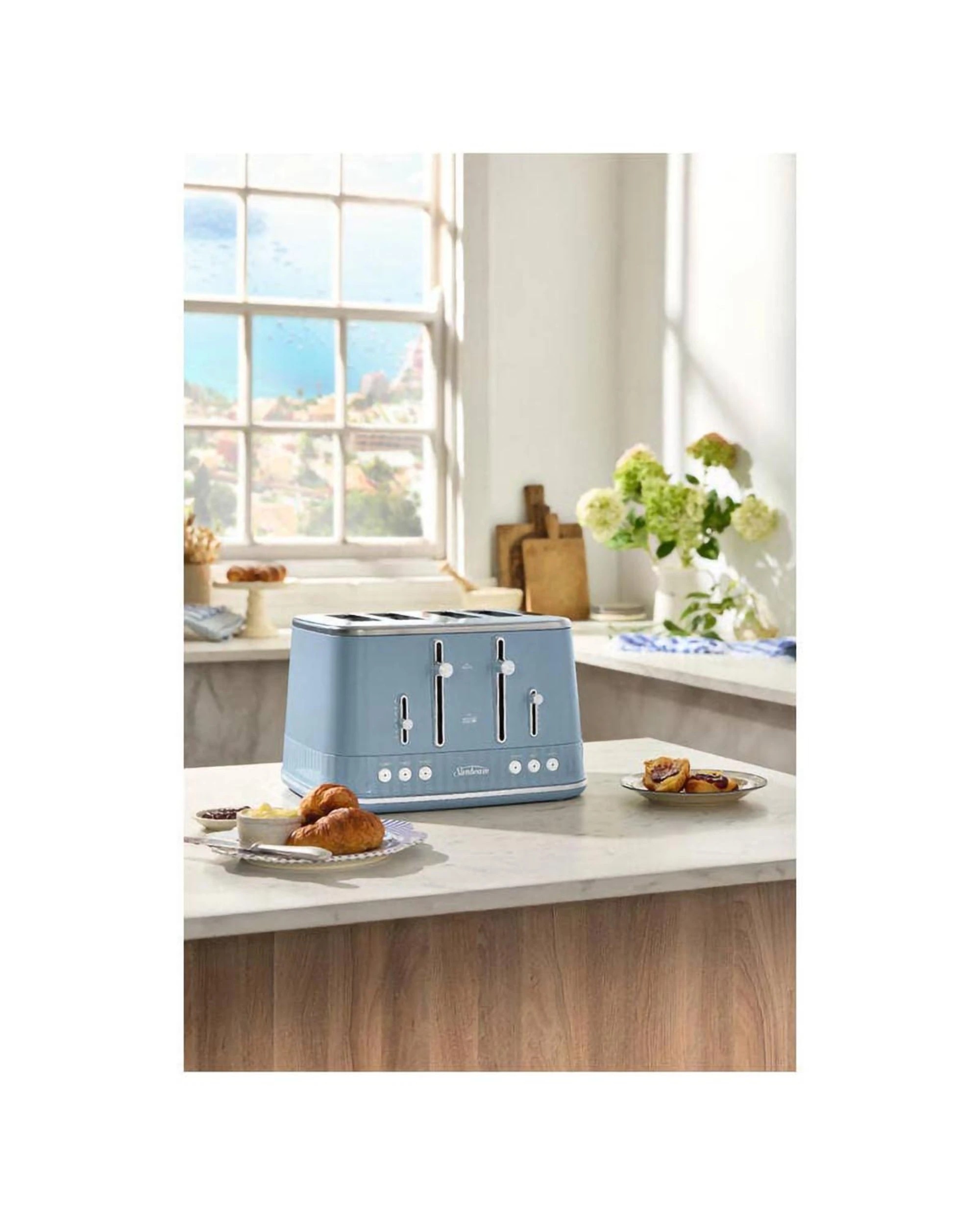 2 Sunbeam French Riviera Collection 4 Slice Toaster - Morning Haze - BLUE, 2 of 2