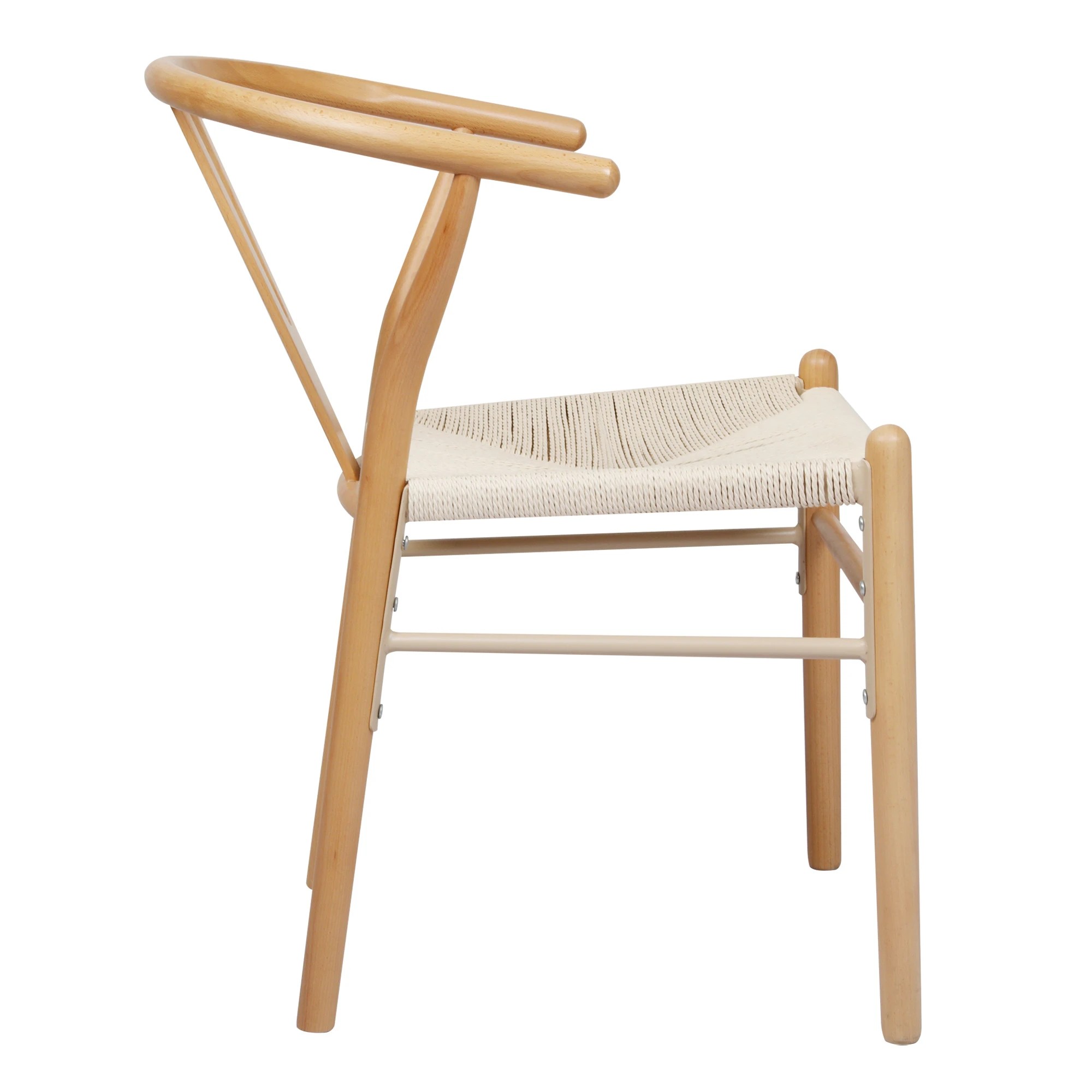 2 Levede 6x Dining Chairs Wooden Hans Wegner Chair Wishbone Chair Cafe Lounge Seat, 2 of 8