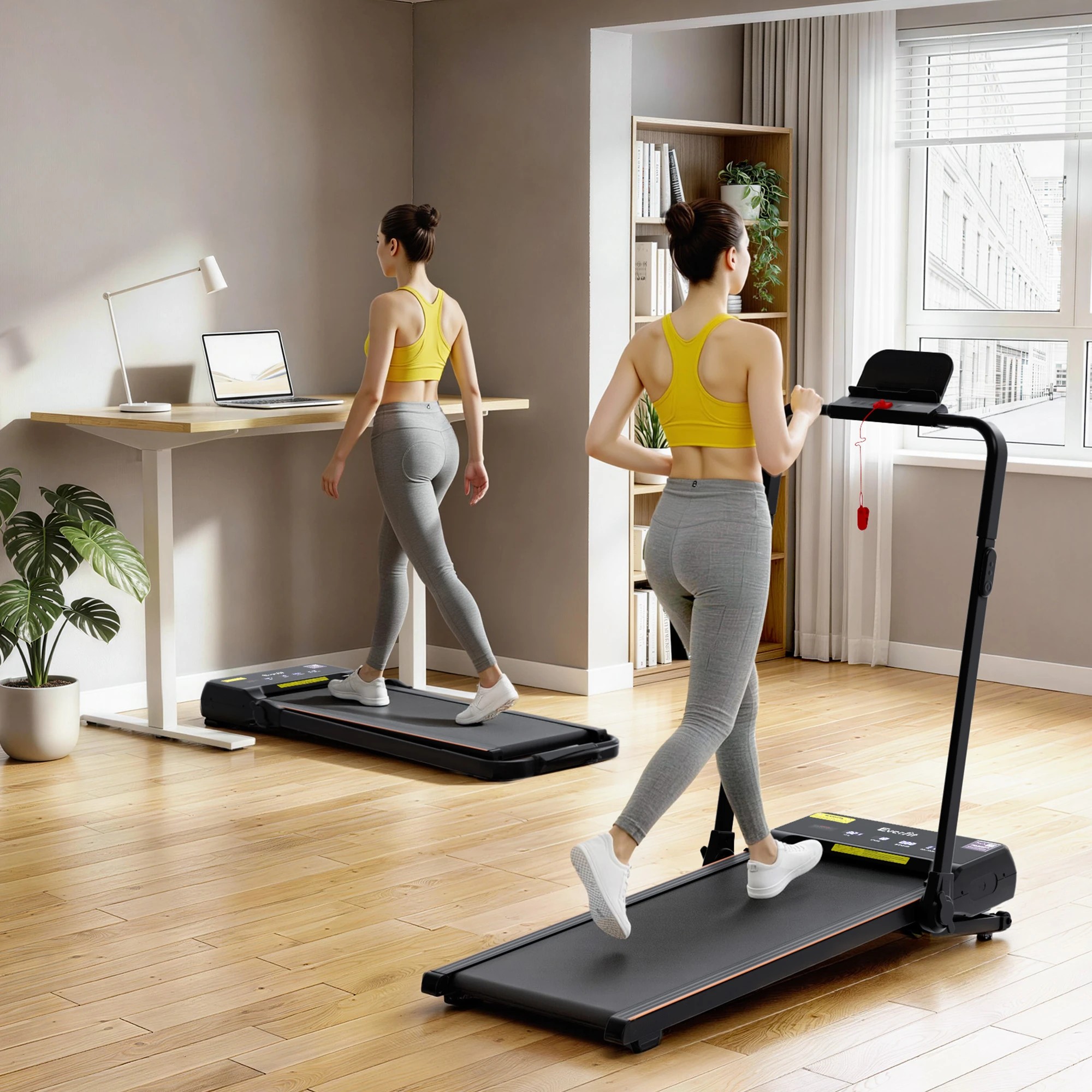 5 Everfit 3 in 1 Walking Pad Treadmill 20% Auto Incline Under Desk Foldable With 40cm Belt - Multi, 5 of 9
