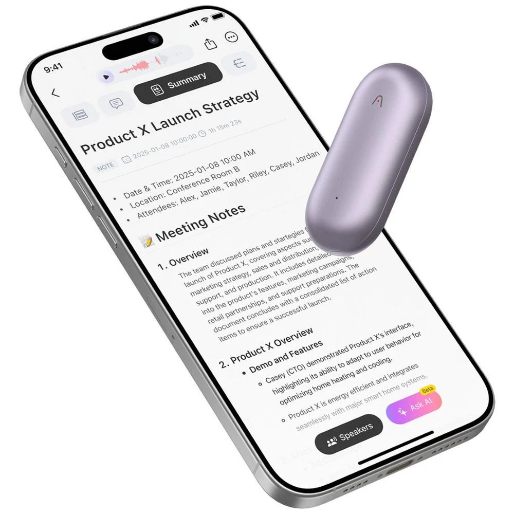 4 Plaud NotePin AI Voice Recorder Sunset Purple, 4 of 4