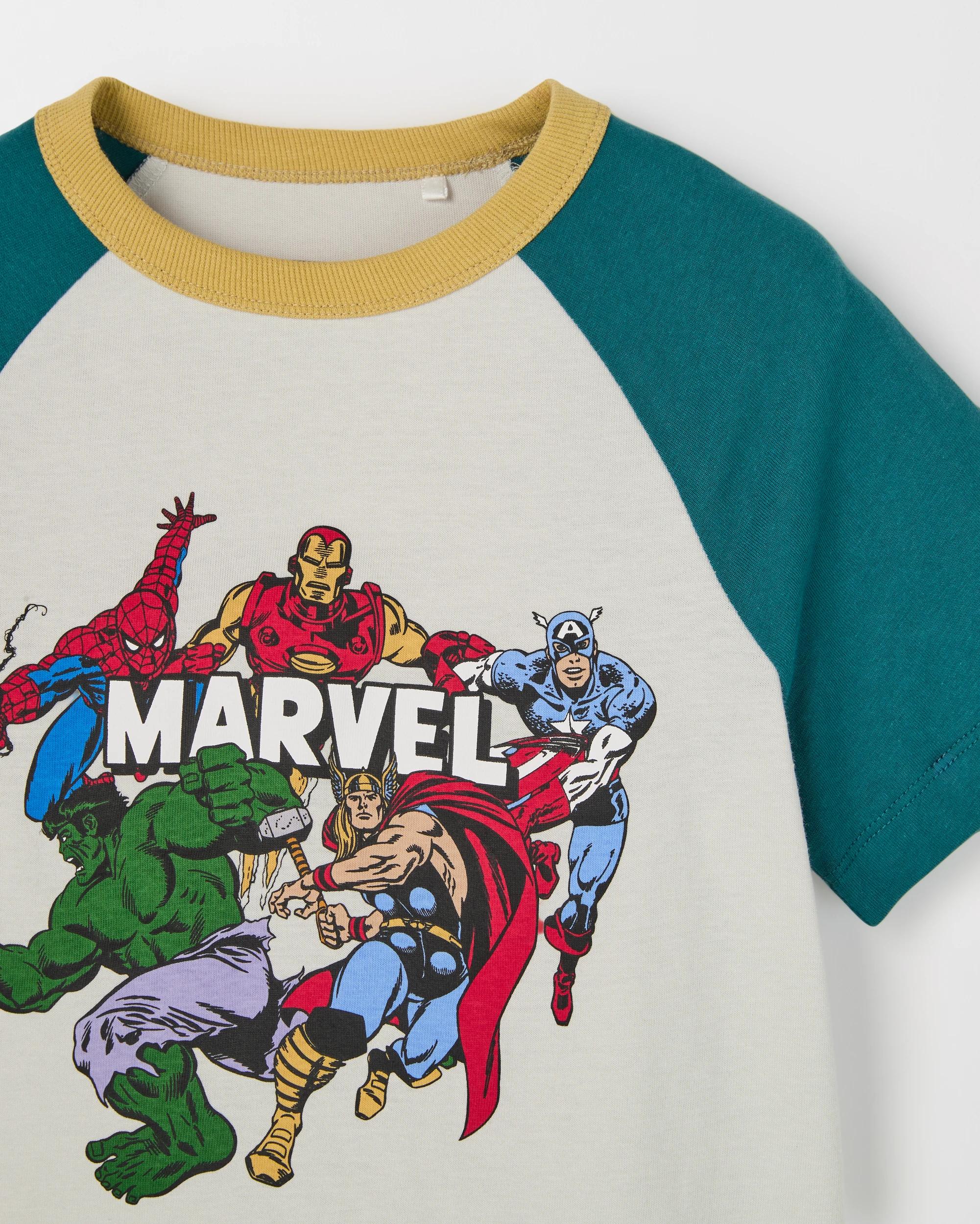 2 Disney Marvel Ringer Australian Cotton T-Shirt MULTI, 2 of 2