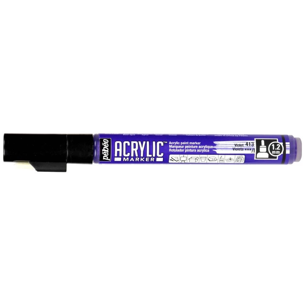 1 Pebeo Acrylic Paint Marker 1.2mm Violet, 1 of 3