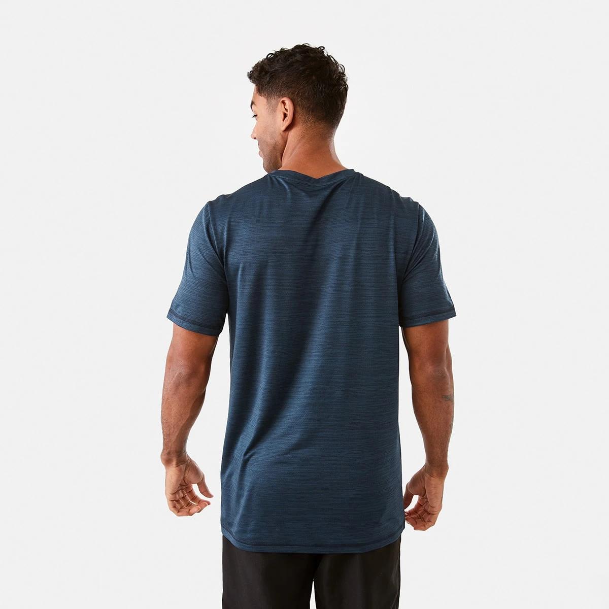 3 Active Mens Crew Neck Cationic T-shirt NAVY BLACK ACT CREW CATIONIC TEE, 3 of 6