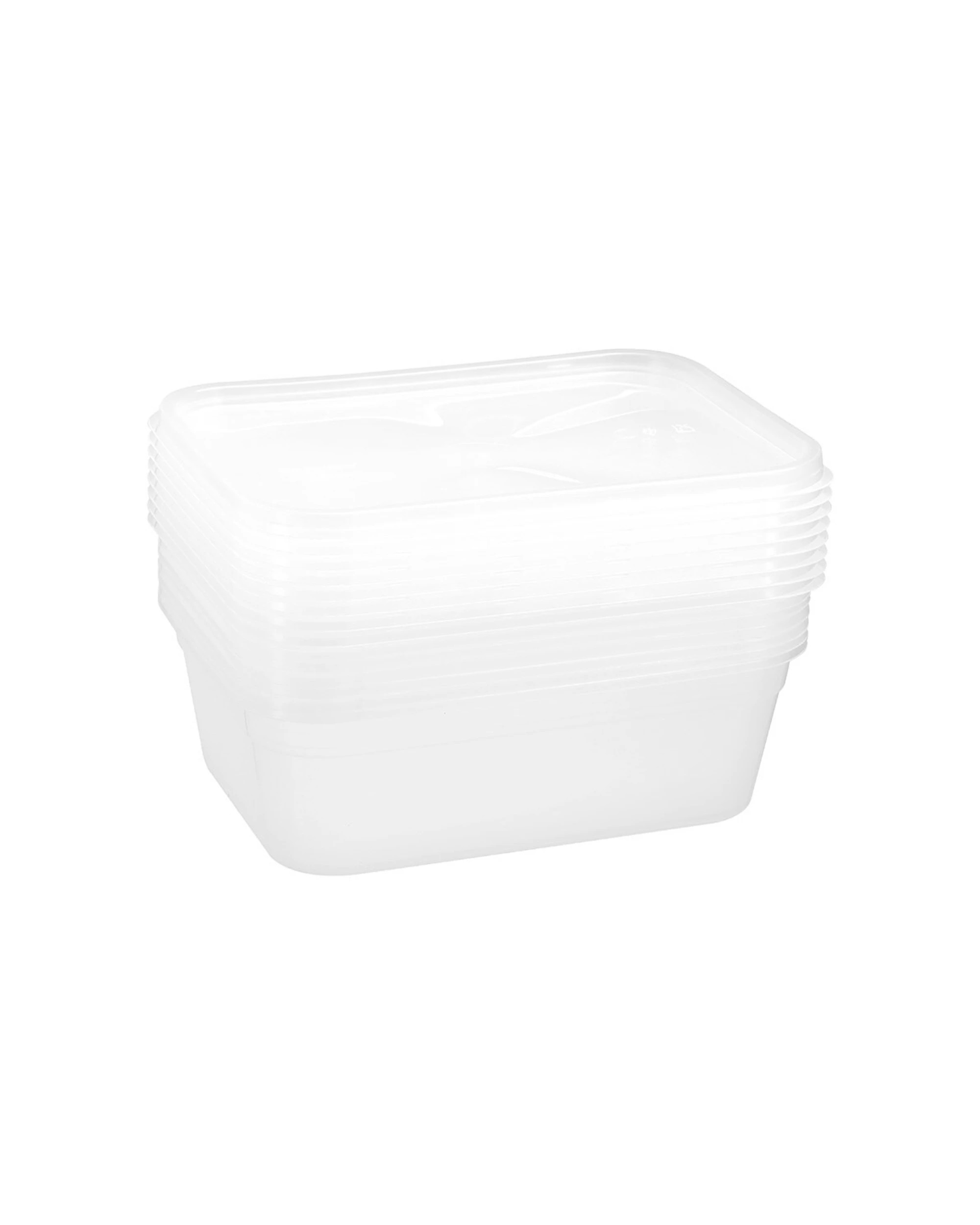 7 Lemon & Lime 2x 8PK Reusable 2L Rectangle Food Container With Lid Set - Clear, 7 of 7