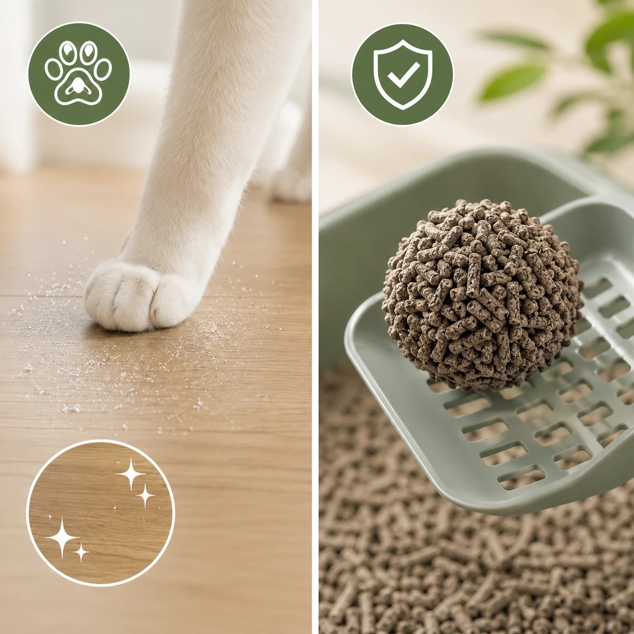 4 PurrHaven Green Tea Cat & Kitten Litter 15kg (6 Pack) | Flushable, Dust-Free & Odour Neutraliser - Tea, 4 of 7