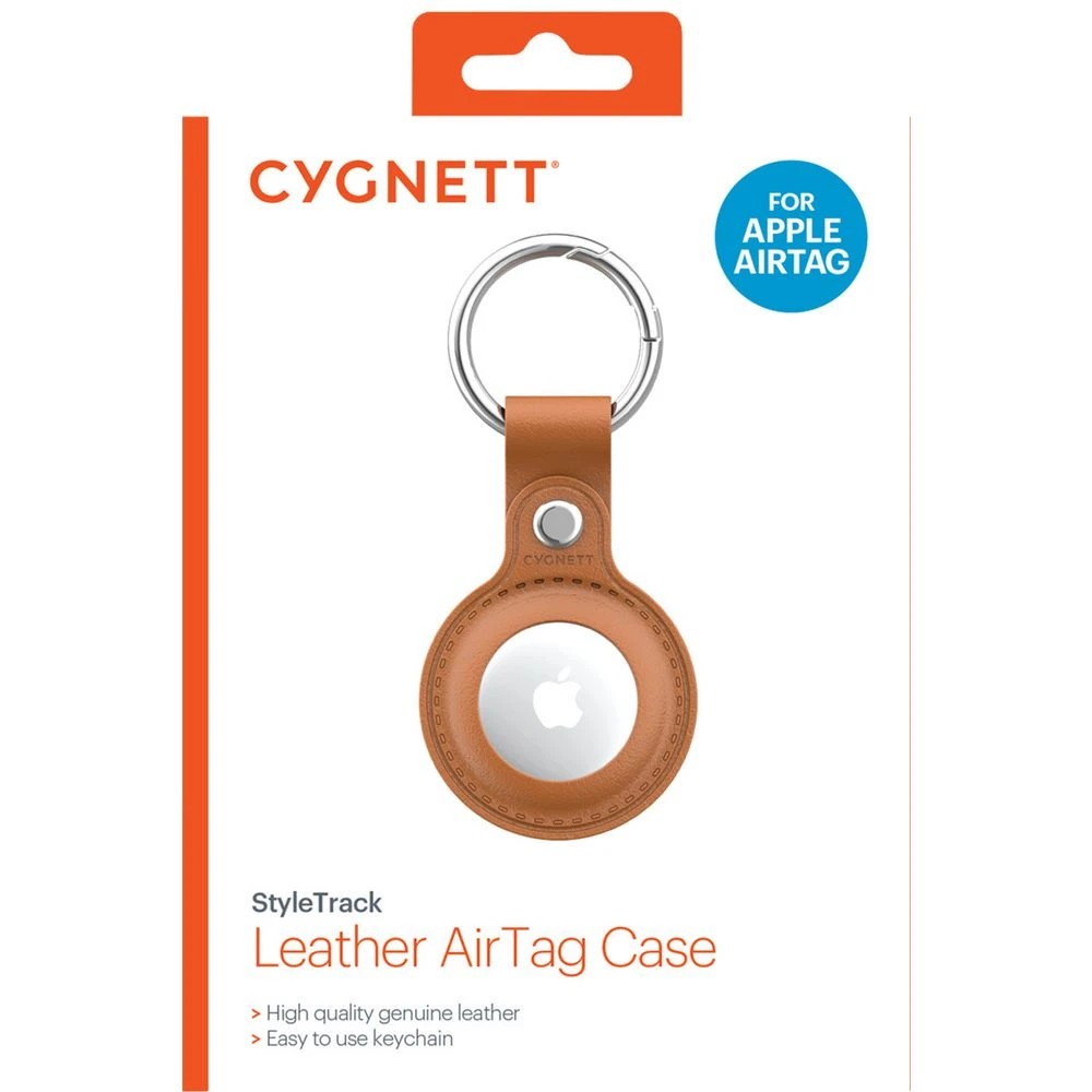 4 Cygnett StyleTrack Leather AirTag Case Tan, 4 of 4