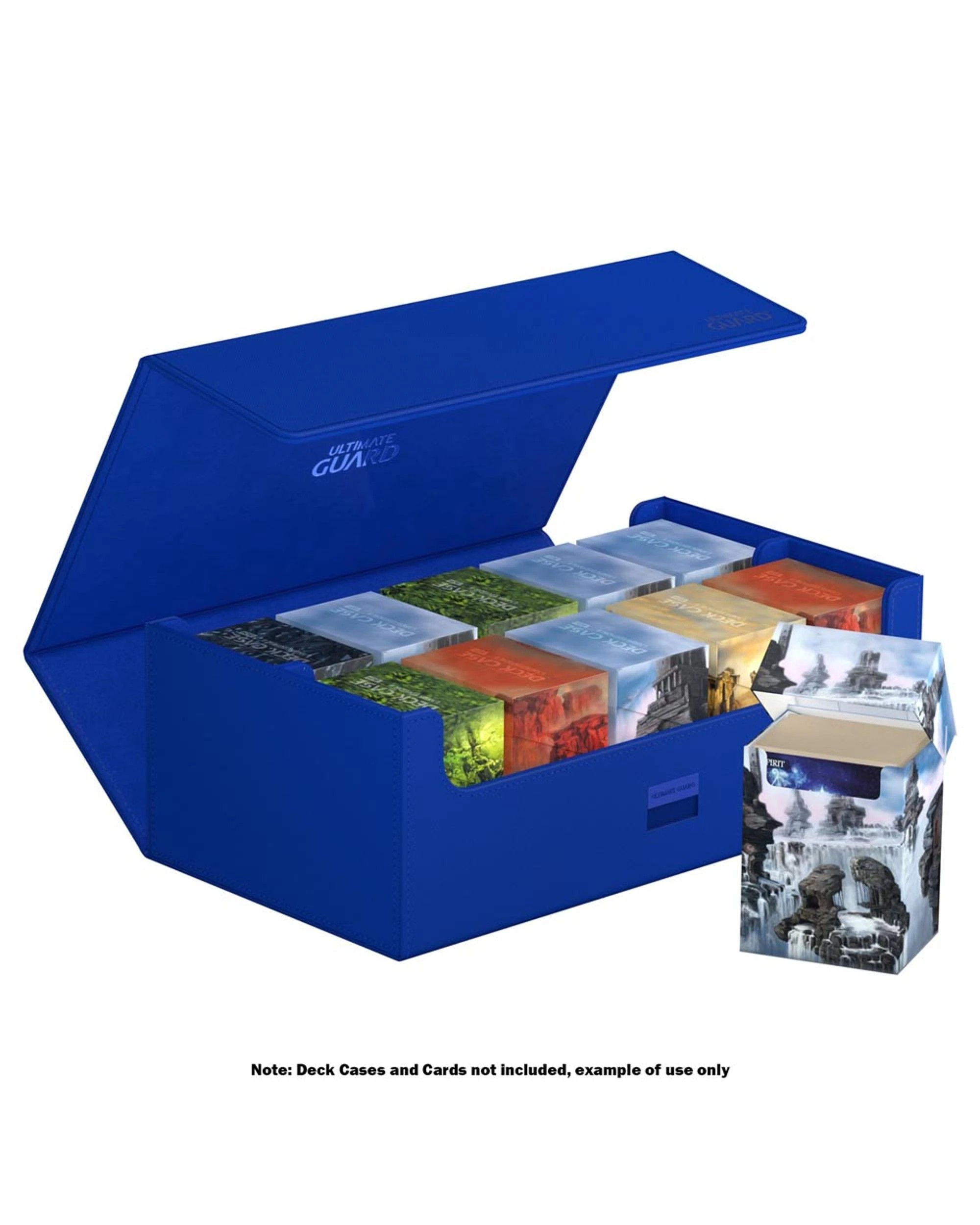 5 Ultimate Guard Arkhive 800+ Xenoskin Flip Case Standard Size Deck Box - Monocolour Blue - Blue, 5 of 6