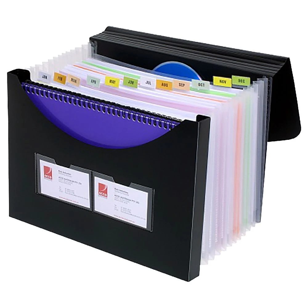 4 Marbig Expanding File Box Black, 4 of 4