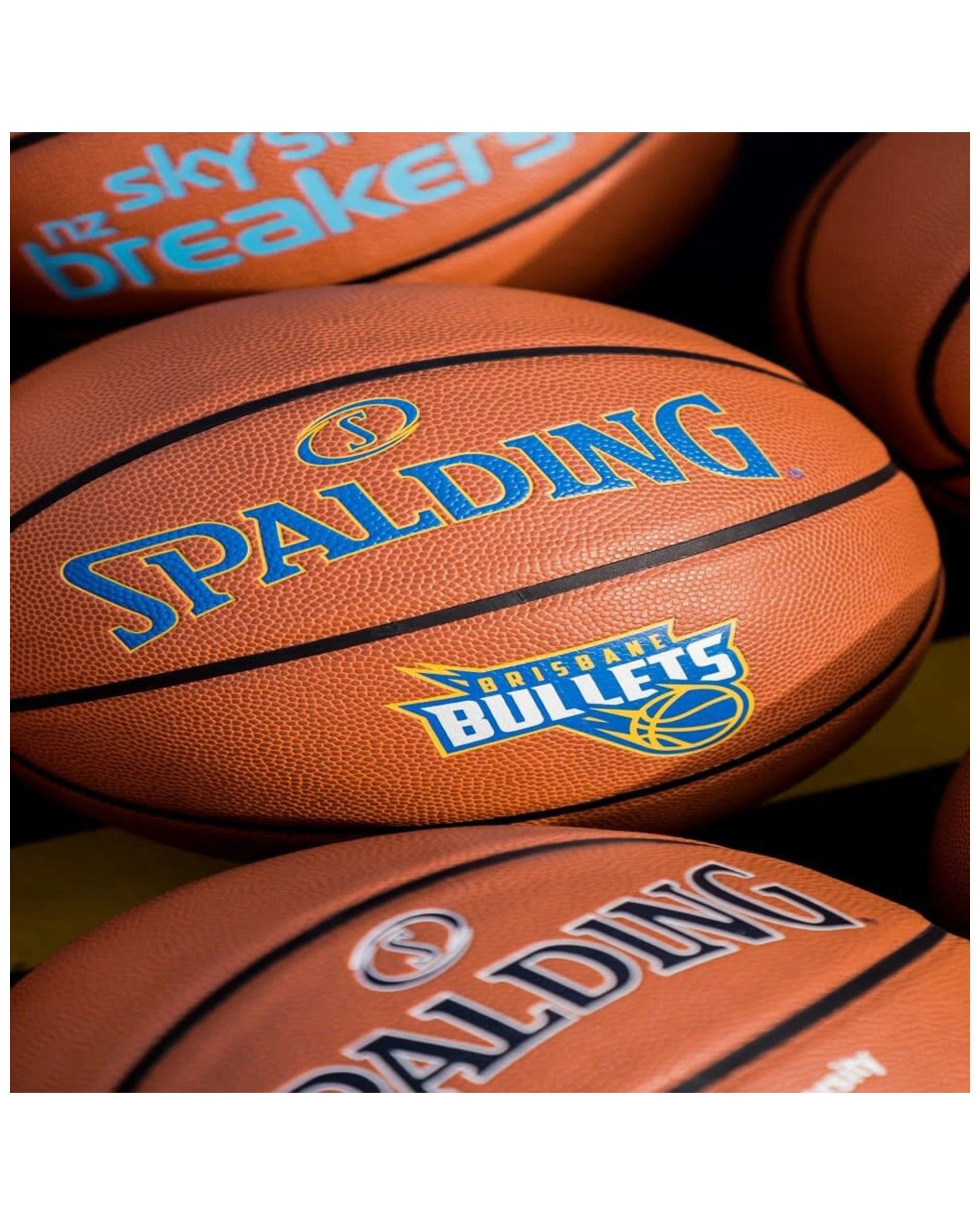 3 Spalding NBL Team Series Basketball Brisbane Bullets Size 7 Indoor Outdoor - Orange, 3 of 4
