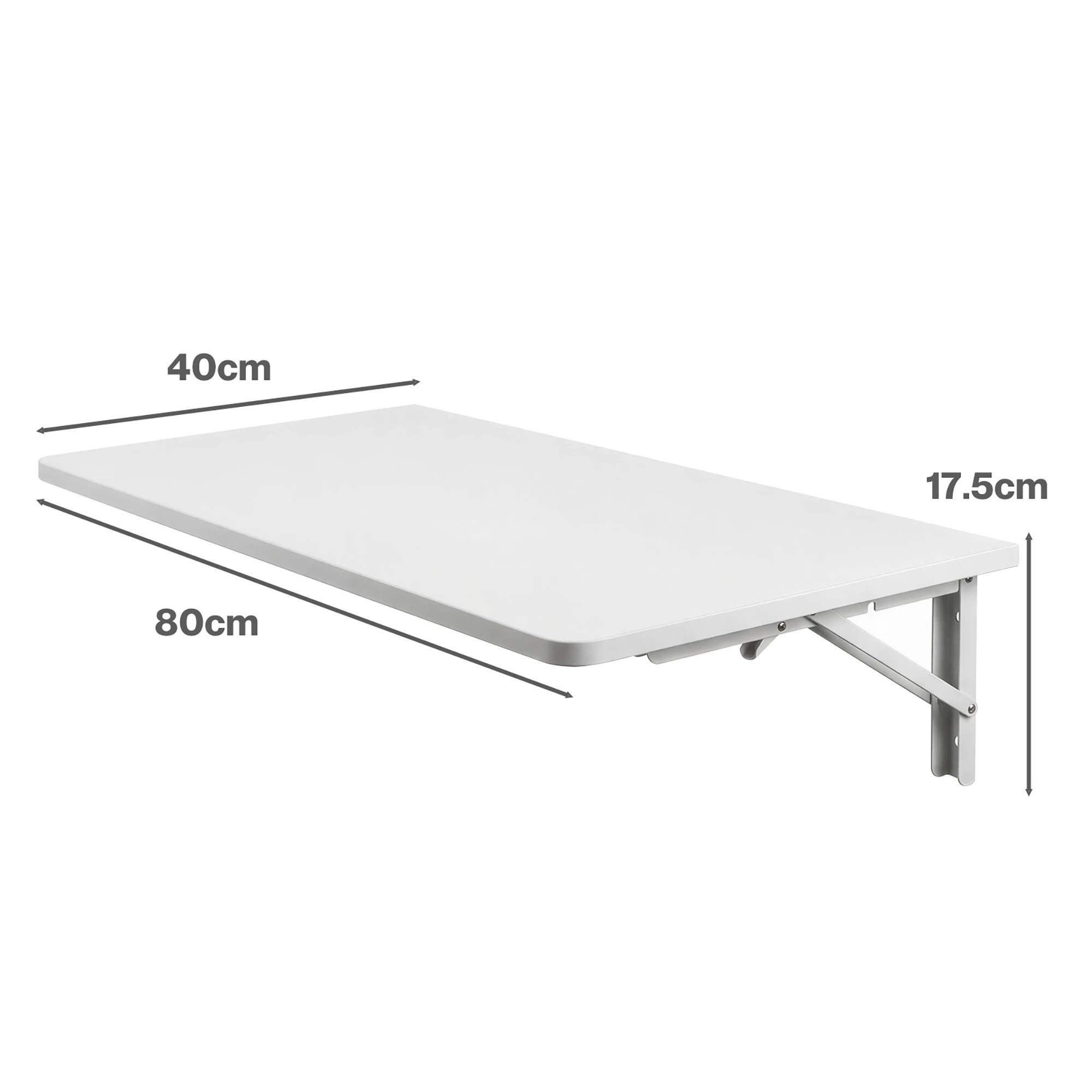 3 Levede Wall Mounted Floating Laptop Desk Table - White, 3 of 6